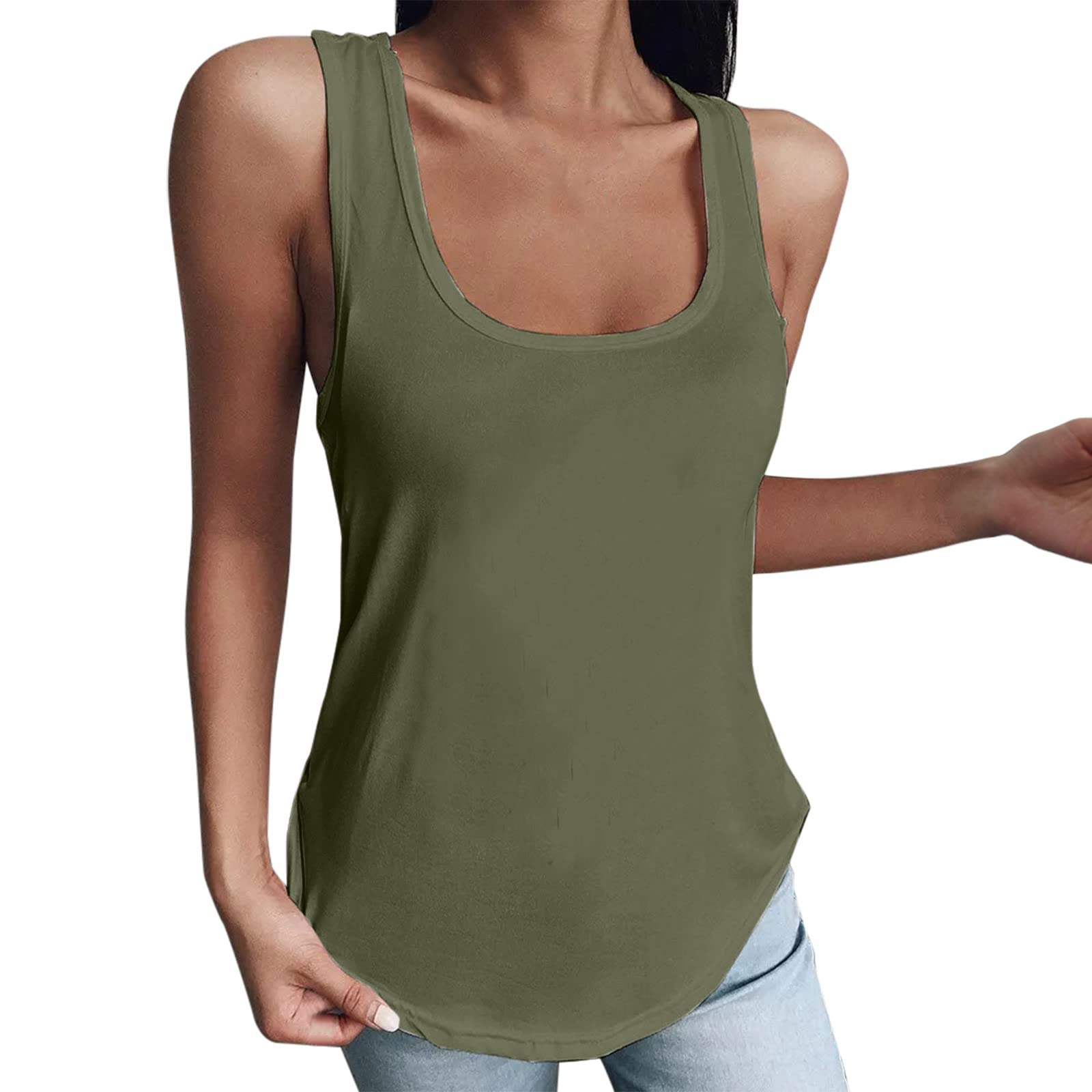 Women's Sleeveless V-Neck Summer T-Shirt - Casual Loose Fit Tunic Top for Leggings | Perfect for Daily Wear, Yoga, Beach & Outdoor Activities