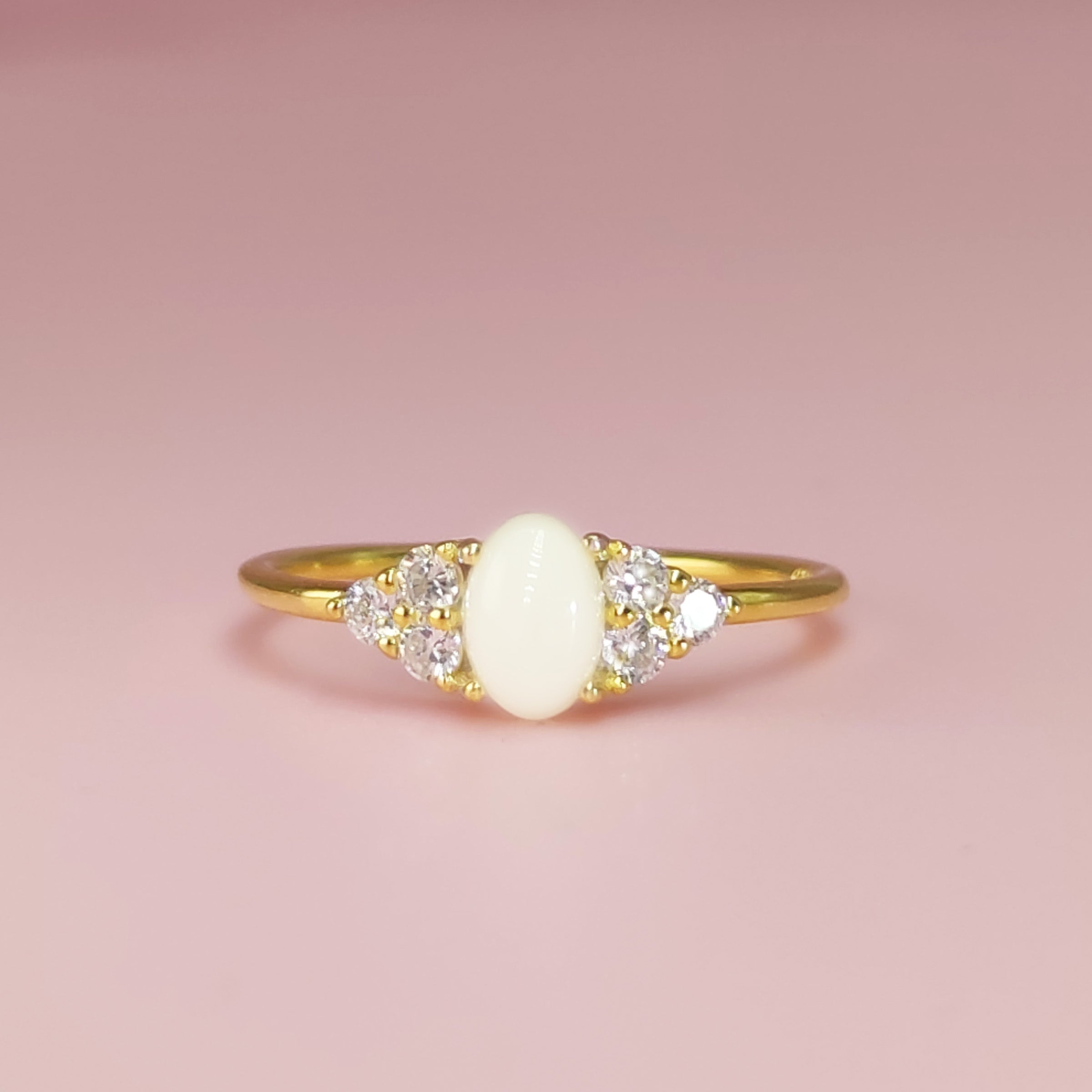 CherishedEssence: 14K Gold Oval Breastmilk Keepsake Ring - Perfect for Nursing Mothers & Memorial Jewelry Gifts