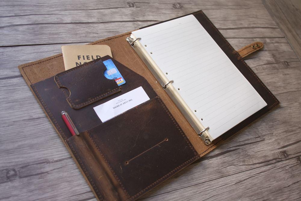 Handmade Refillable B5 Leather Journal Notebook - Premium Writing Diary for Travel, Work & Gift Ideas