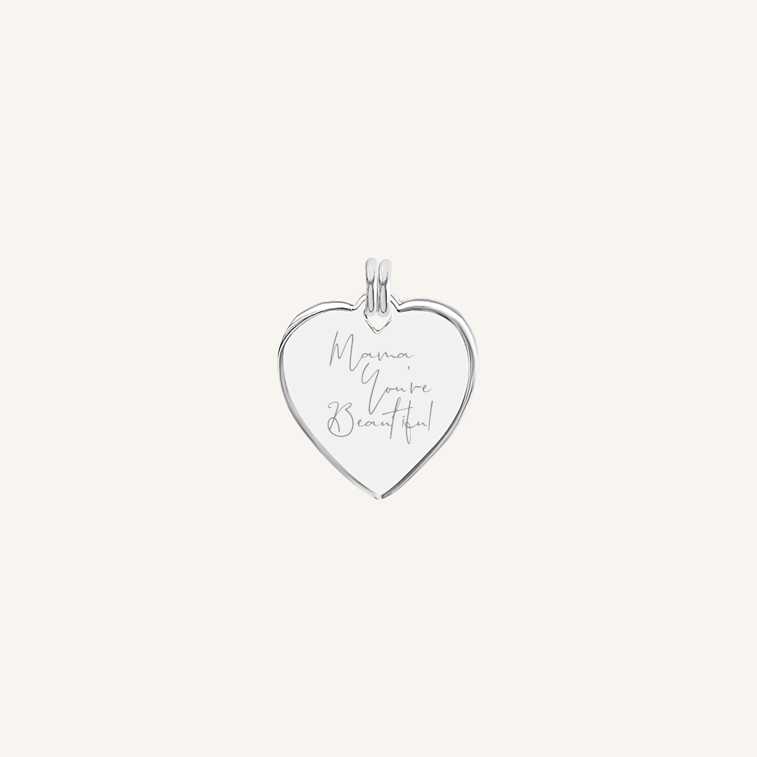 Etch Behold Heart Charm Necklace - Jessica Urlichs Inspired Jewelry for Women - Perfect for Valentine's Day Gifts, Anniversary Presents & Romantic Occasions