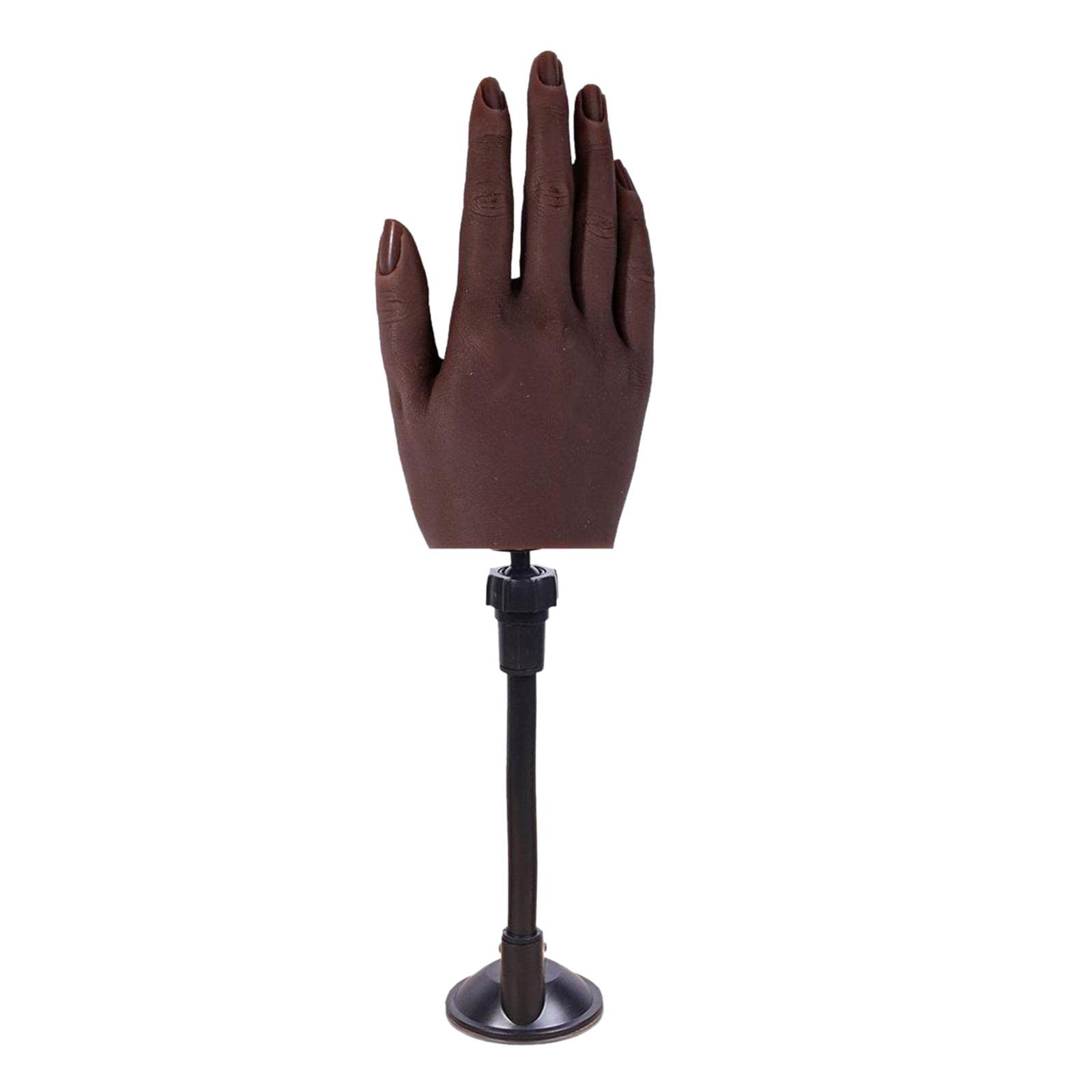 Barenx Realistic Practice Hand for Nail Training - Flexible Bendable Mannequin Hand with Visible Texture (Style 6) - Perfect for Nail Art Practice, Cosmetology Students & Salon Professionals