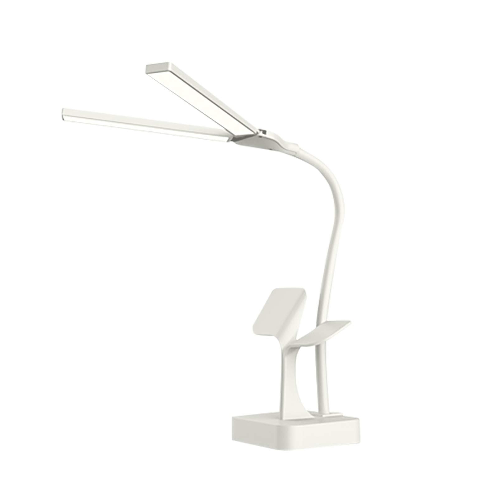 Foldable LED Table Lamp for Bedside & Study - Eye Protection, Creative Design, Adjustable Brightness - Perfect for Reading, Working & Dorm Room Decor (White)