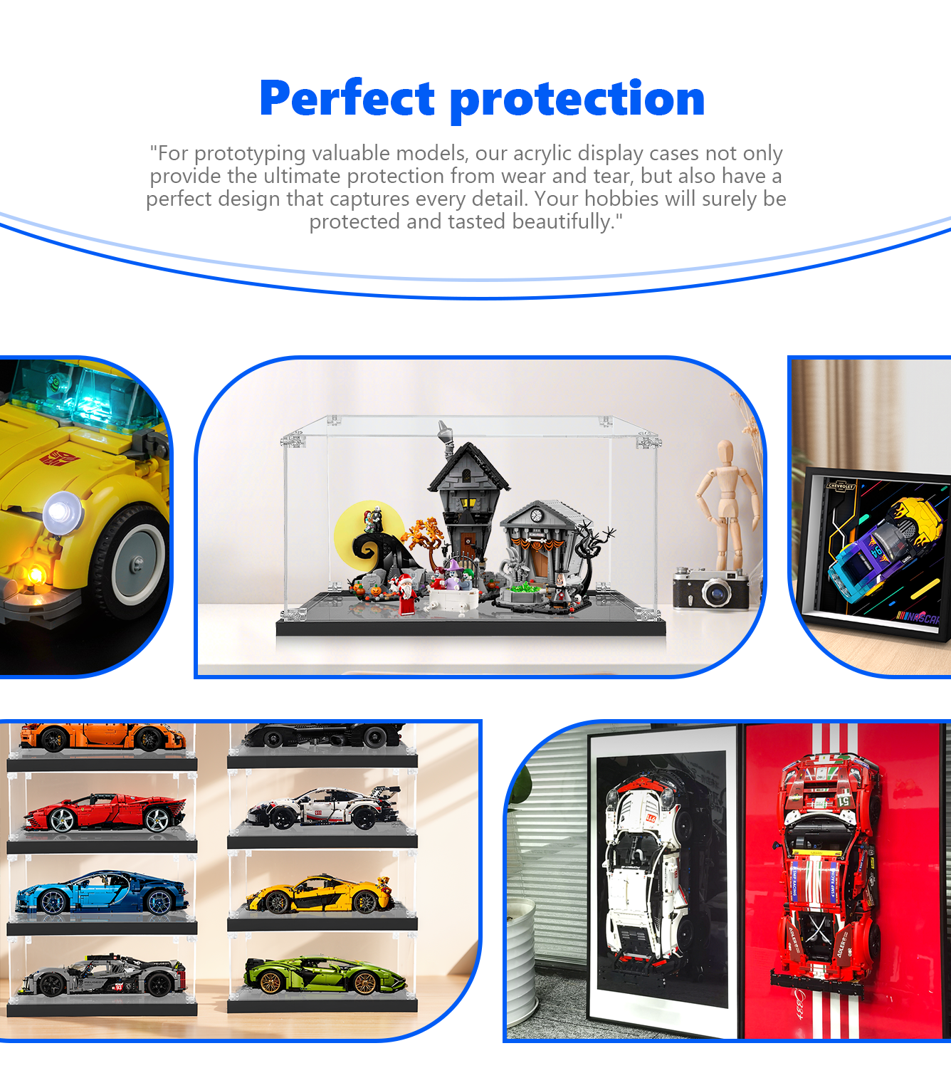 LEGO® Ideas Disney Tim Burton's The Nightmare Before Christmas 21351 Display Case - Premium Acrylic Protector for Collectible LEGO Sets - Perfect for Home Decor, Office Display & Gift Giving