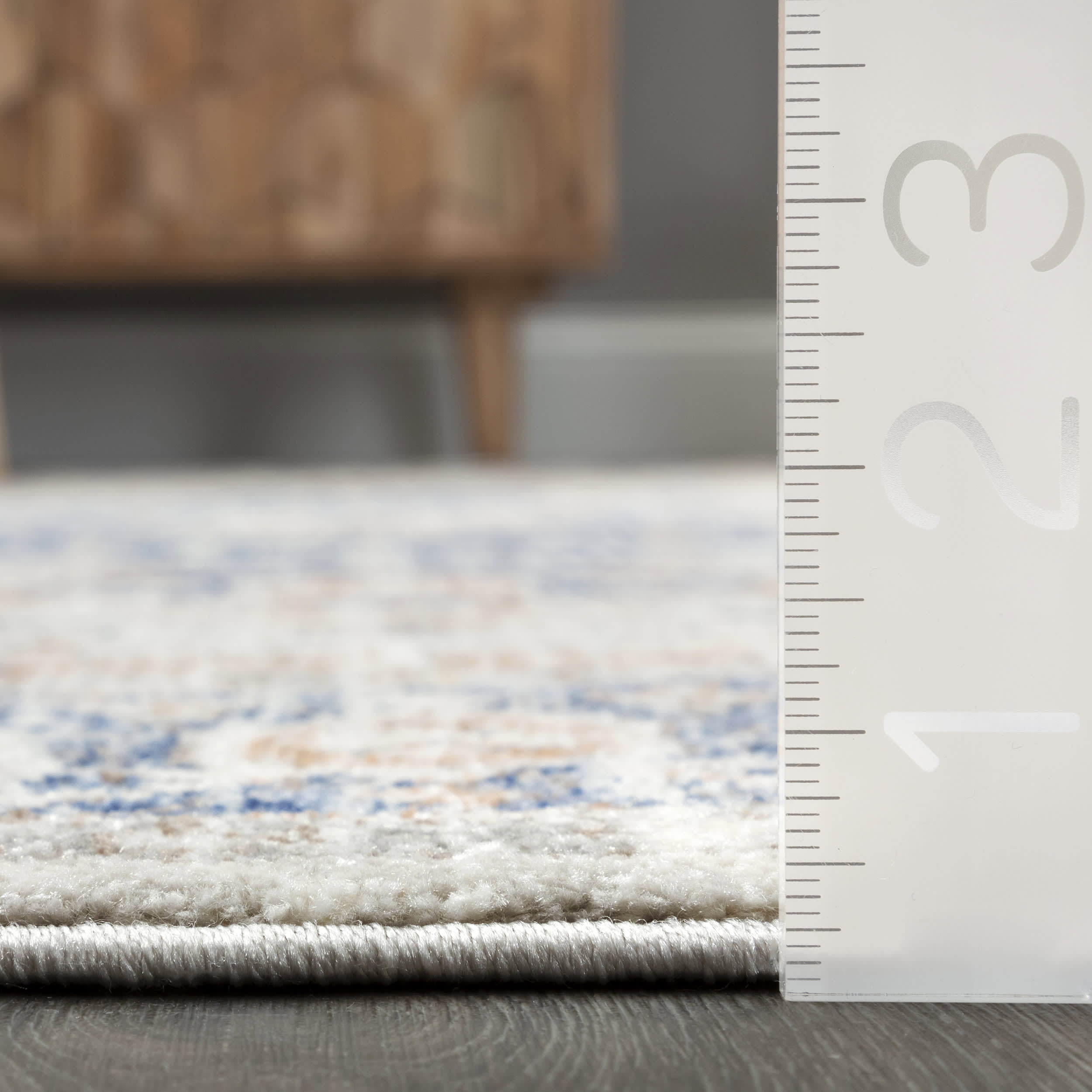 Florid Dreams Rug | Soft Blue Area Rug for Living Room & Bedroom | Boho Home Decor & Cozy Floor Mat