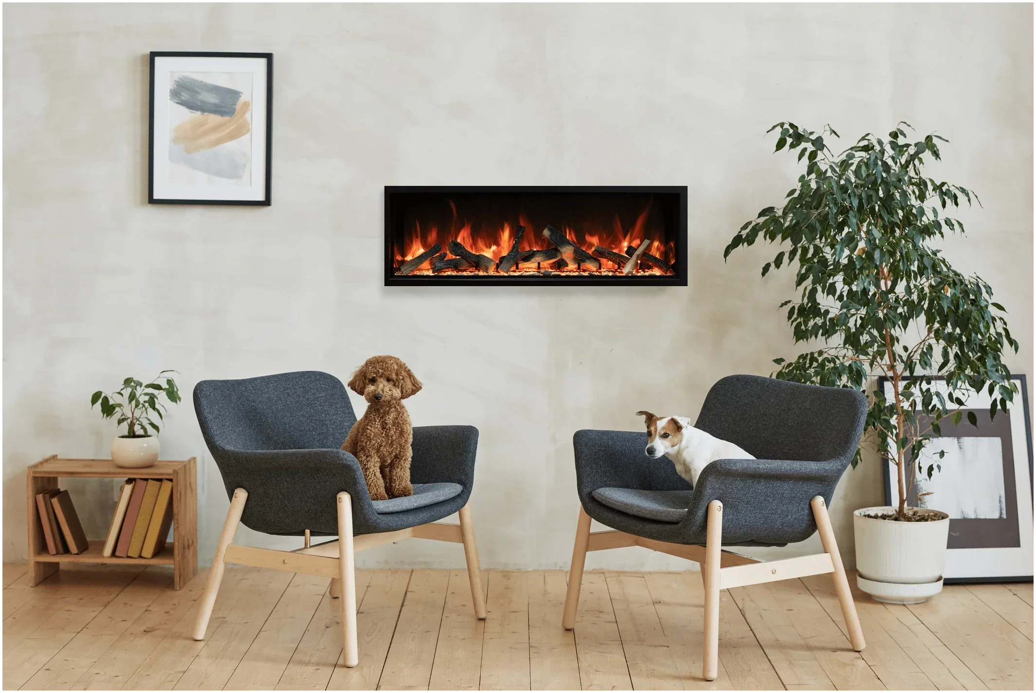 Amantii SYM 74 XT BESPOKE Symmetry Xtra Tall Electric Fireplace - Modern Heating Solution for Living Room, Bedroom & Office