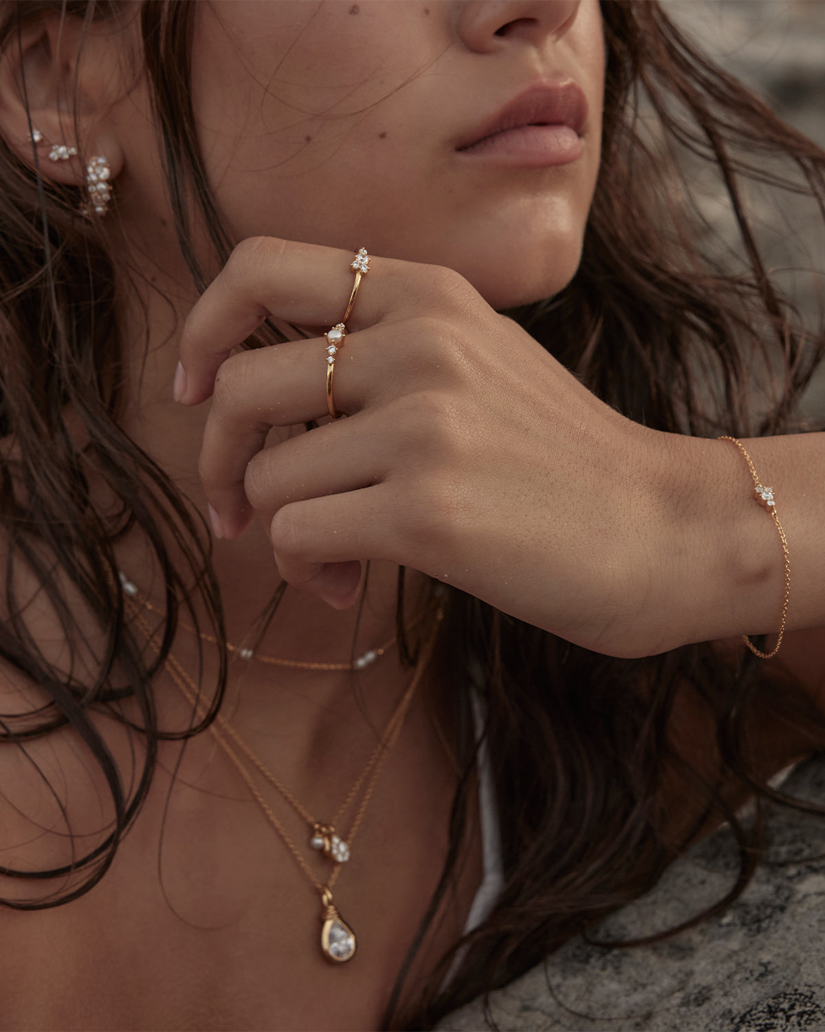 18k Gold Vermeil Mist Bracelet for Women - Dainty & Elegant Jewelry Gift for Her - Perfect for Everyday Wear, Date Nights & Special Occasions