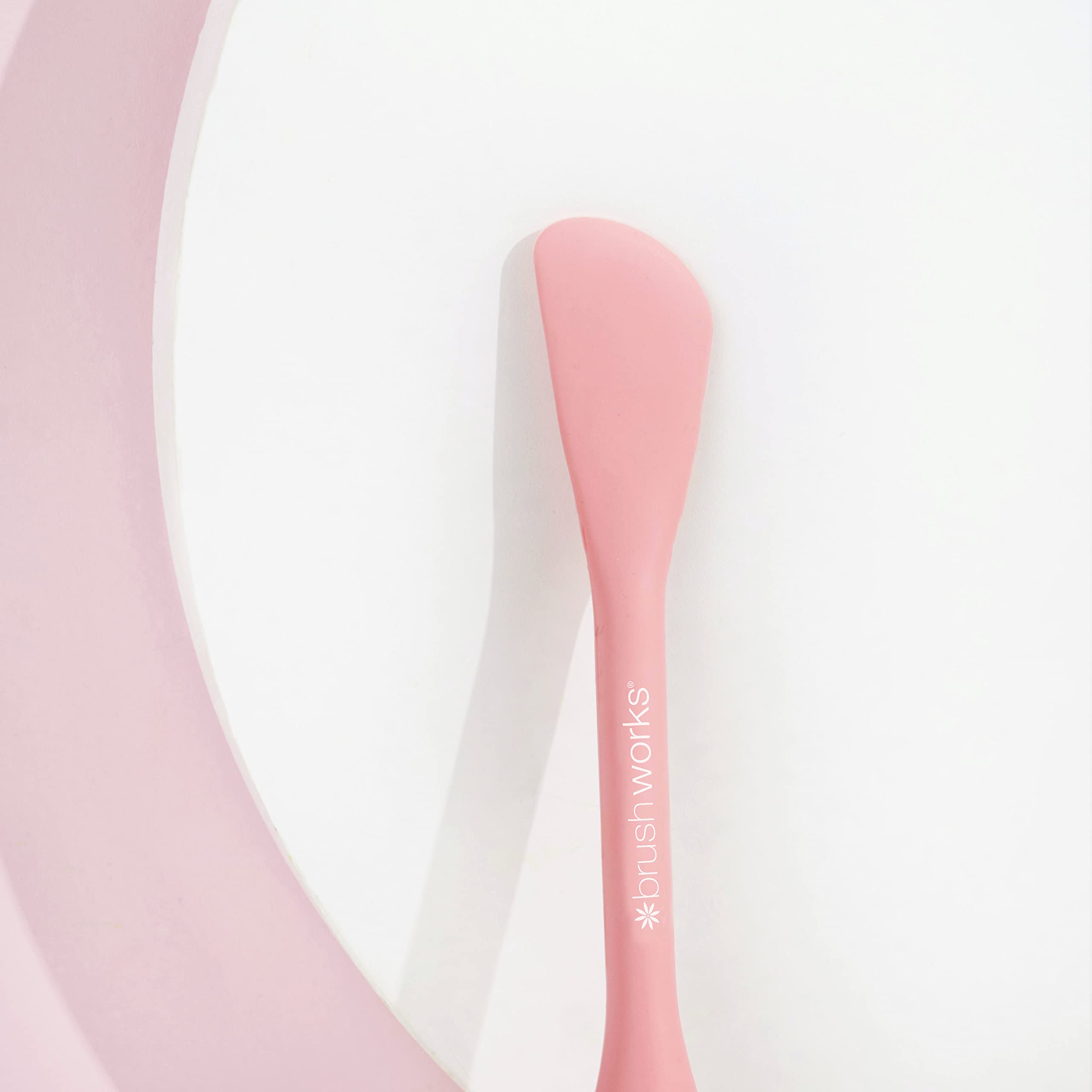 Brushworks Cleansing Mask Applicator - Soft Pink Facial Brush for Deep Pore Cleansing | Perfect for At-Home Spa Days & Skincare Routines