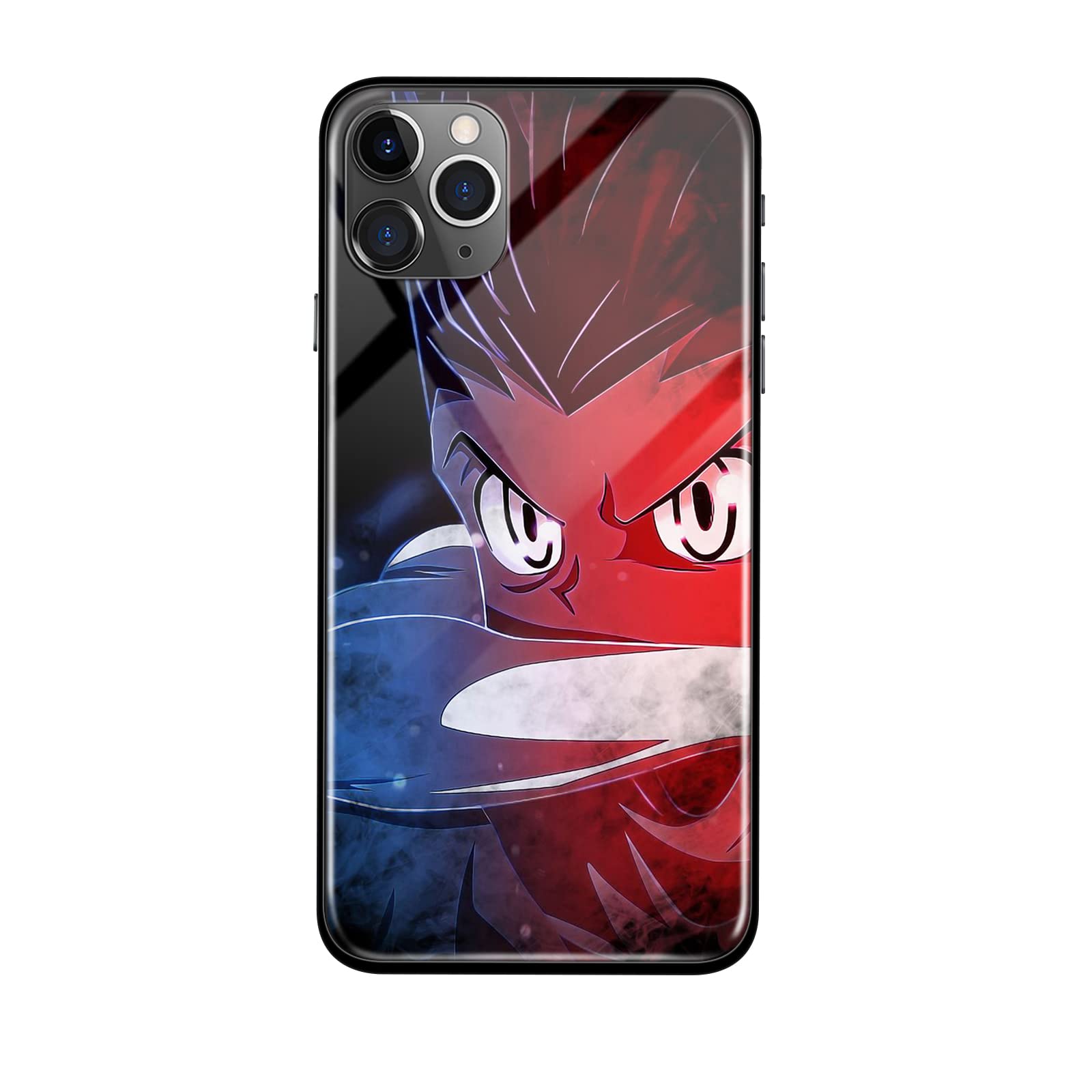 Premium Anime Tempered Glass Case for iPhone Xs MAX - Hunter x Hunter Japan Manga Design - Shockproof Phone Cover for Daily Use, Travel & Cosplay Enthusiasts