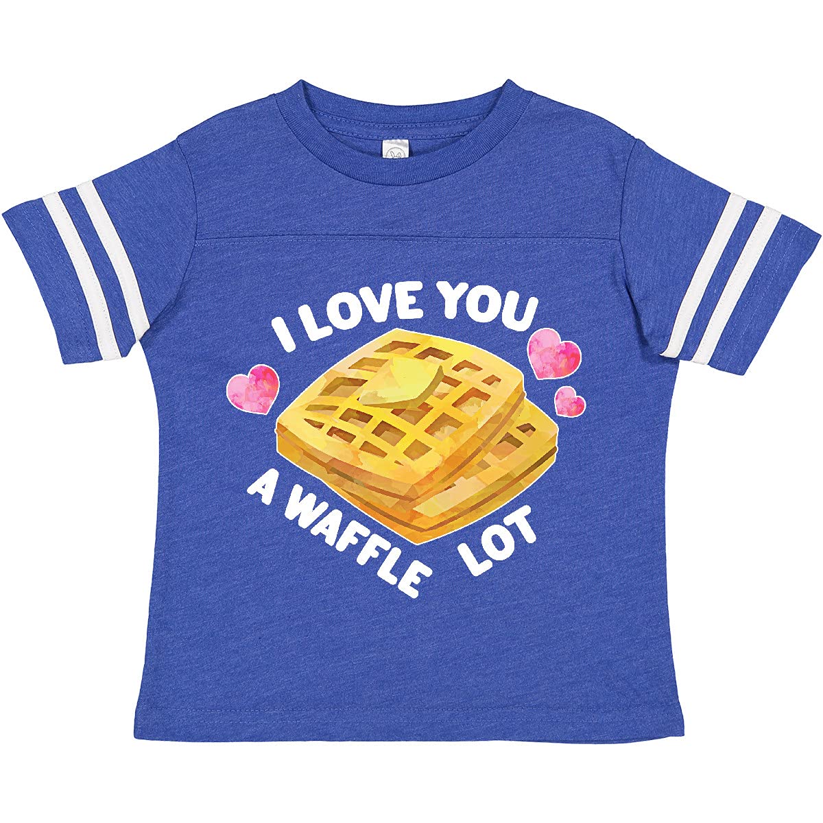 Valentine's Day Toddler T-Shirt - I Love You a Waffle Lot with Hearts Design | Cute Kids Outfit for Family Photos & Holiday Celebrations