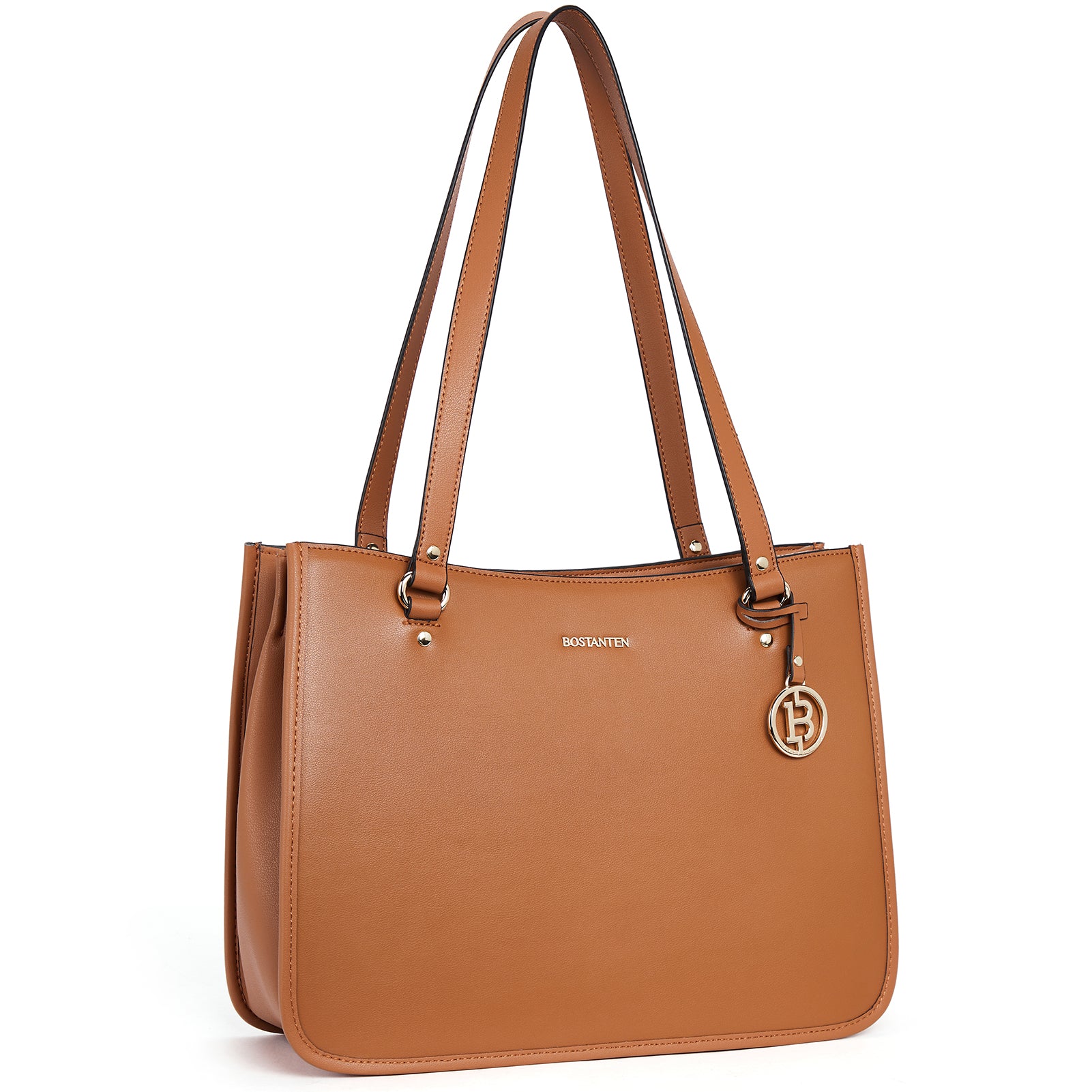 BOSTANTEN Genuine Leather Handbags for Women - Stylish Designer Tote Bag with Top Handle, Satchel Purse & Shoulder Bag - Perfect for Work, Travel & Everyday Use