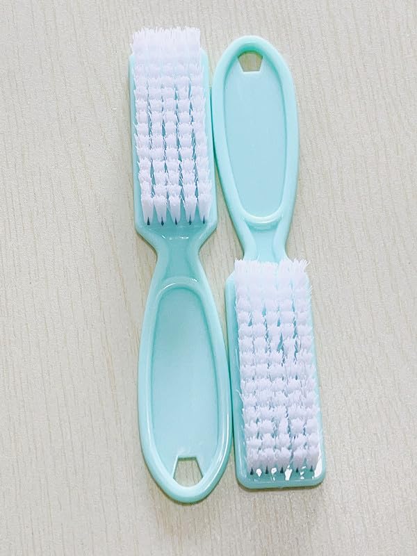 12Pcs Nail Brush Set for Cleaning Fingernails & Toenails - Ergonomic Handle Grip Nail Dust Brush for Manicure Pedicure - Professional Salon & Home Nail Care Tools for Women & Men (Green) - Perfect for Nail Salons, Home Spa Days & DIY Nail Care