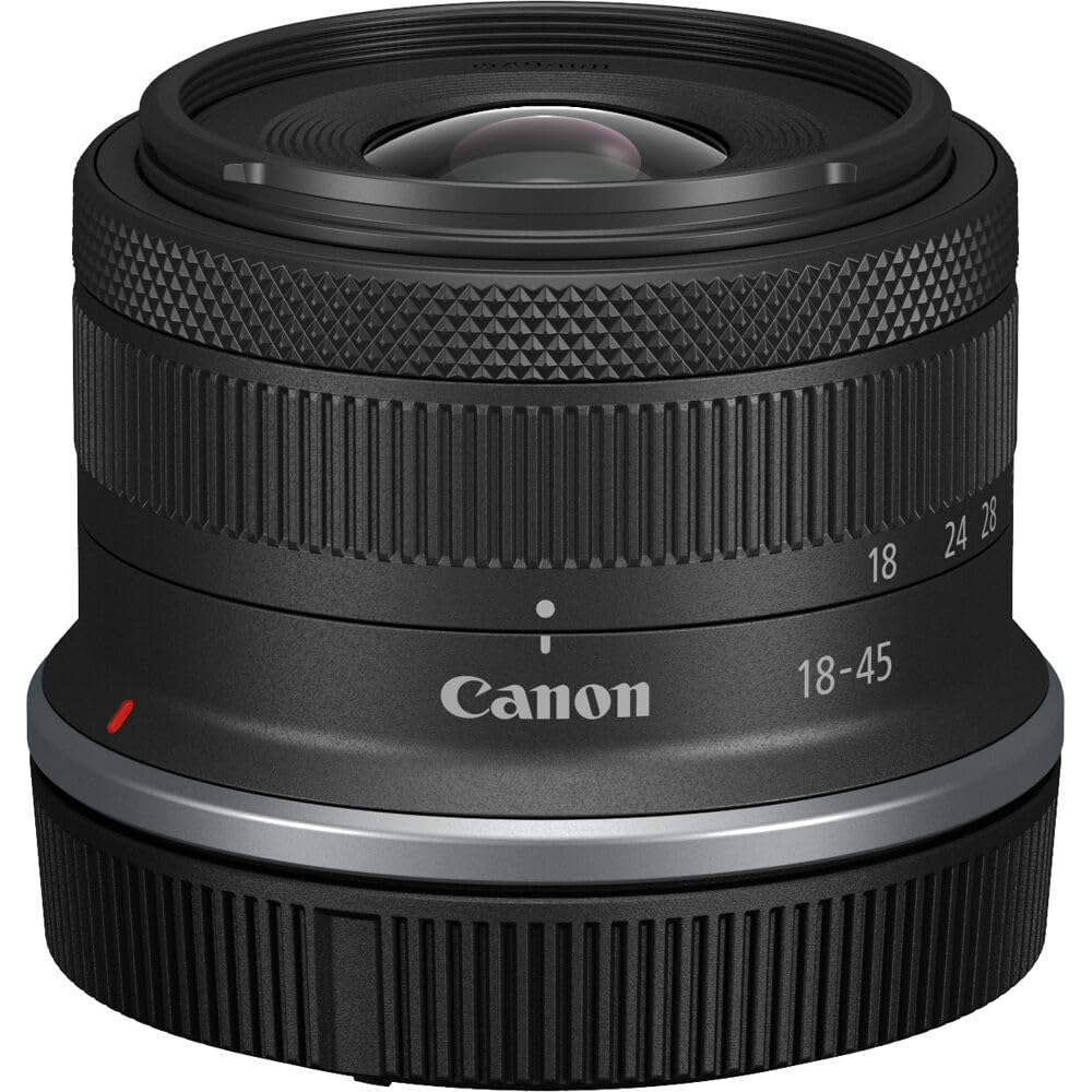 Canon RF-S 18-45mm f/4.5-6.3 IS STM Lens Kit with 64GB Extreme Pro SD Card, Corel Photo Software, Tripod & Accessories Bundle - Perfect for Travel Photography, Vlogging & DSLR Beginners (Renewed)