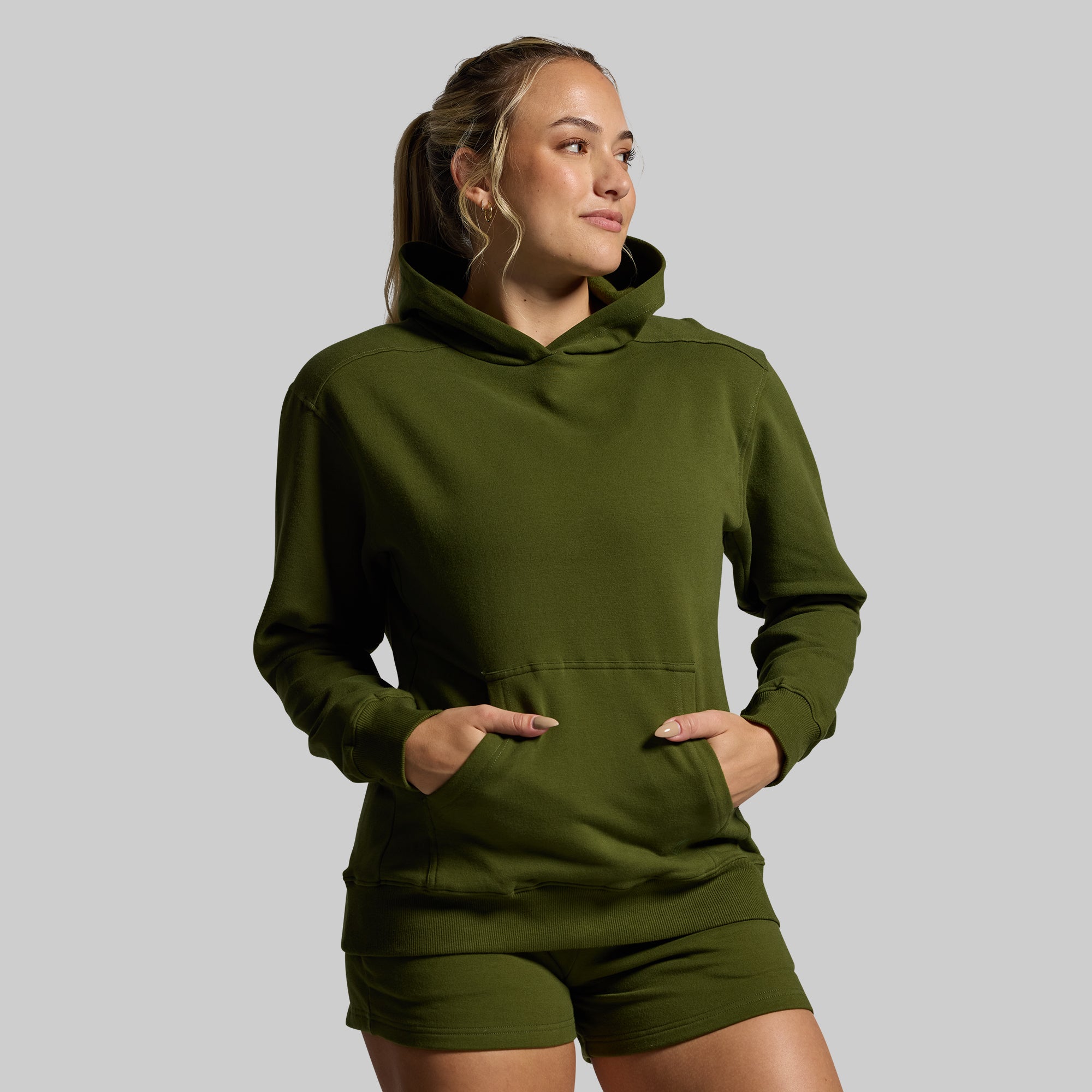Women's Comfortable Unmatched Jogger Set - Military Green Loungewear for Yoga, Running & Casual Wear