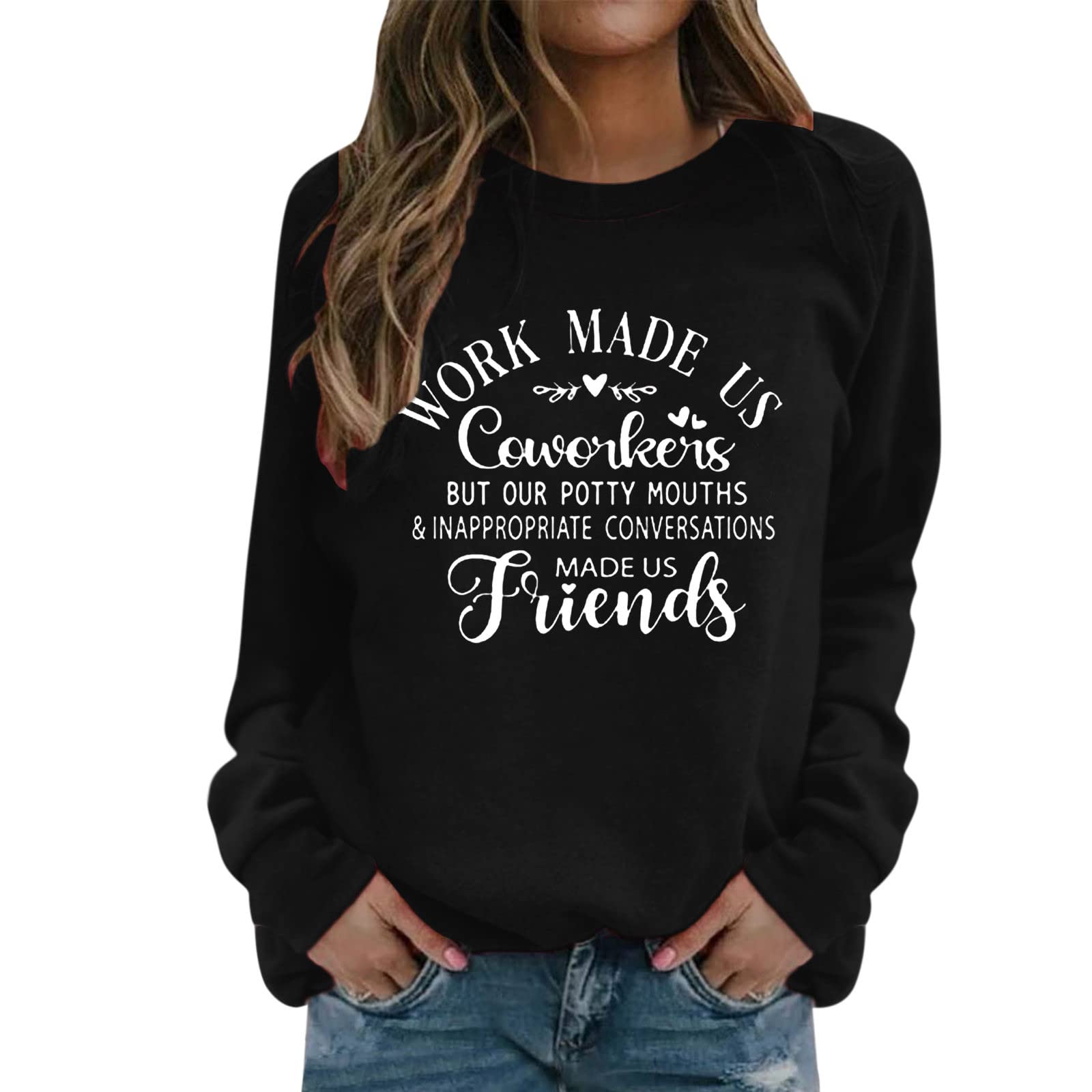 Vintage Letter Print Graphic Tee for Women - Long Sleeve Novelty Blouse T-Shirt | Casual Wear, Street Style & Retro Fashion Outfits