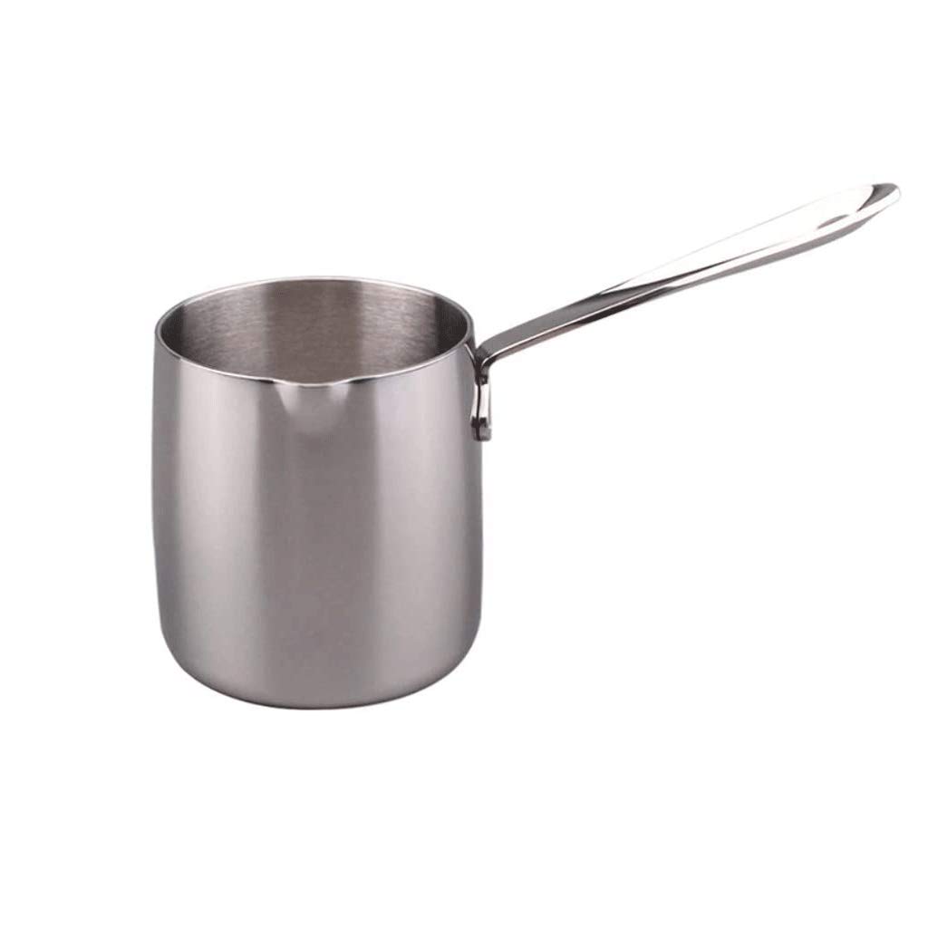 **Premium 12oz/370ml Butter Coffee Milk Warmer - Mini Butter Melting Pot with Spout, 18/10 Tri-Ply Stainless Steel - Perfect for Bulletproof Coffee, Hot Chocolate & Latte Making at Home**