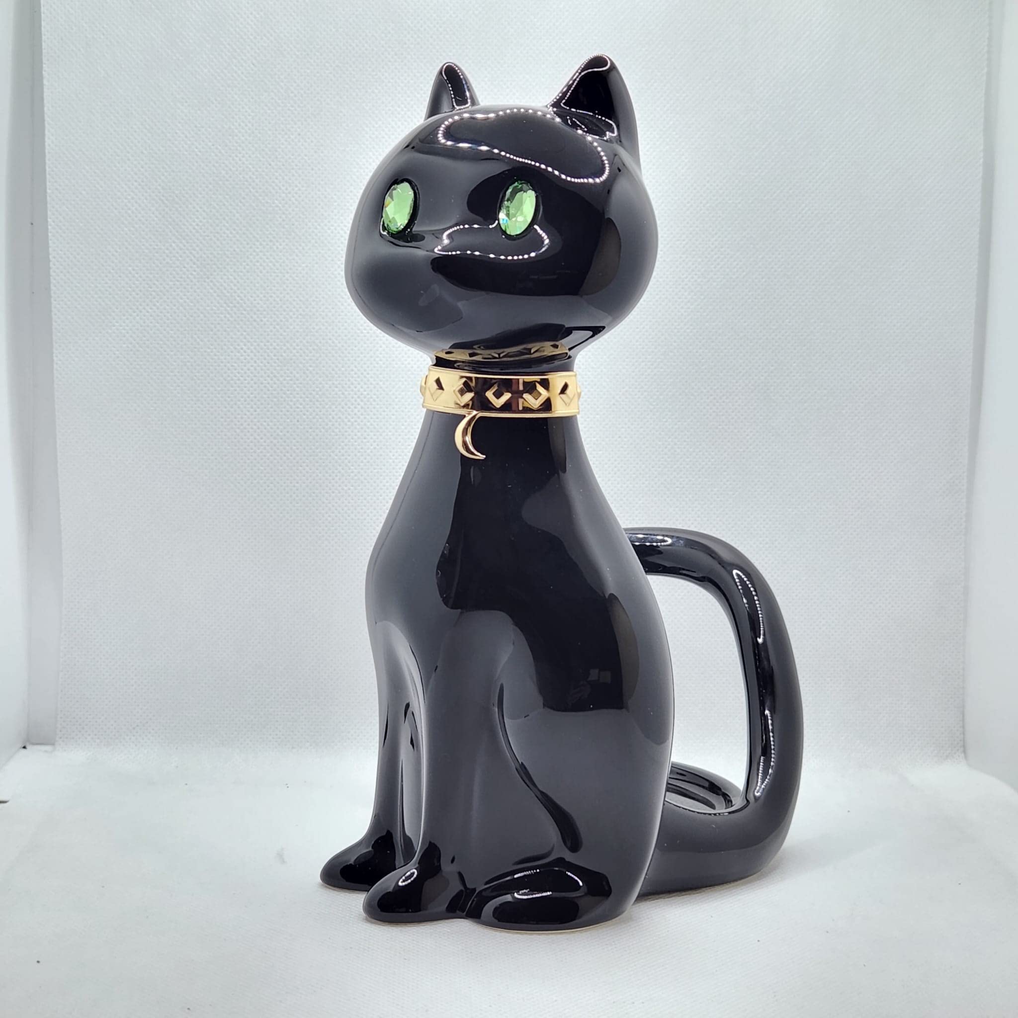 Black Cat Halloween Candle Holder for Bath & Body Works & White Barn 1-Wick Candles - Spooky Home Decor for Fall & Halloween Parties (Candle Not Included)
