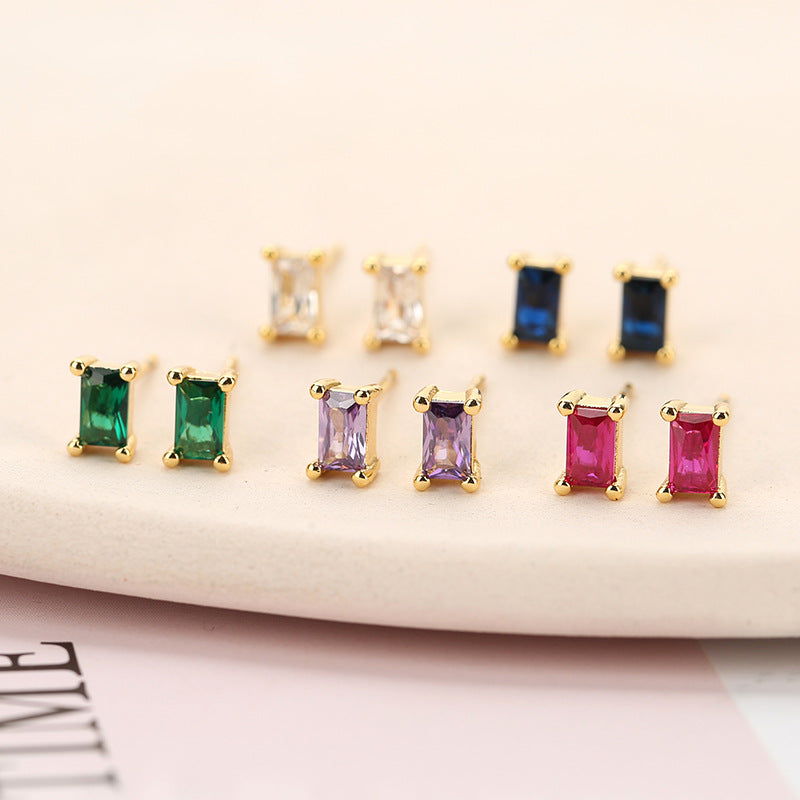 20G Emerald Conch Stud Forward Helix Piercing Earrings - Hypoallergenic Surgical Steel Jewelry for Cartilage & Helix - Perfect for Everyday Wear & Special Occasions