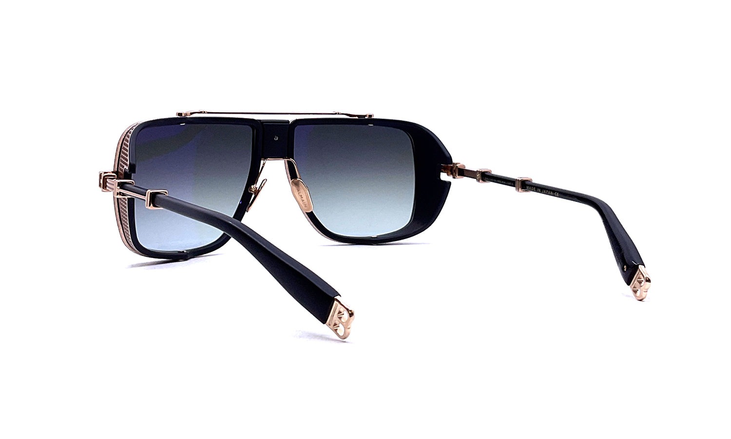 Balmain O.R. Rose Gold & Black Sunglasses - Luxury Fashion Shades for Women & Men - Perfect for Outdoor Activities, Beach & Driving