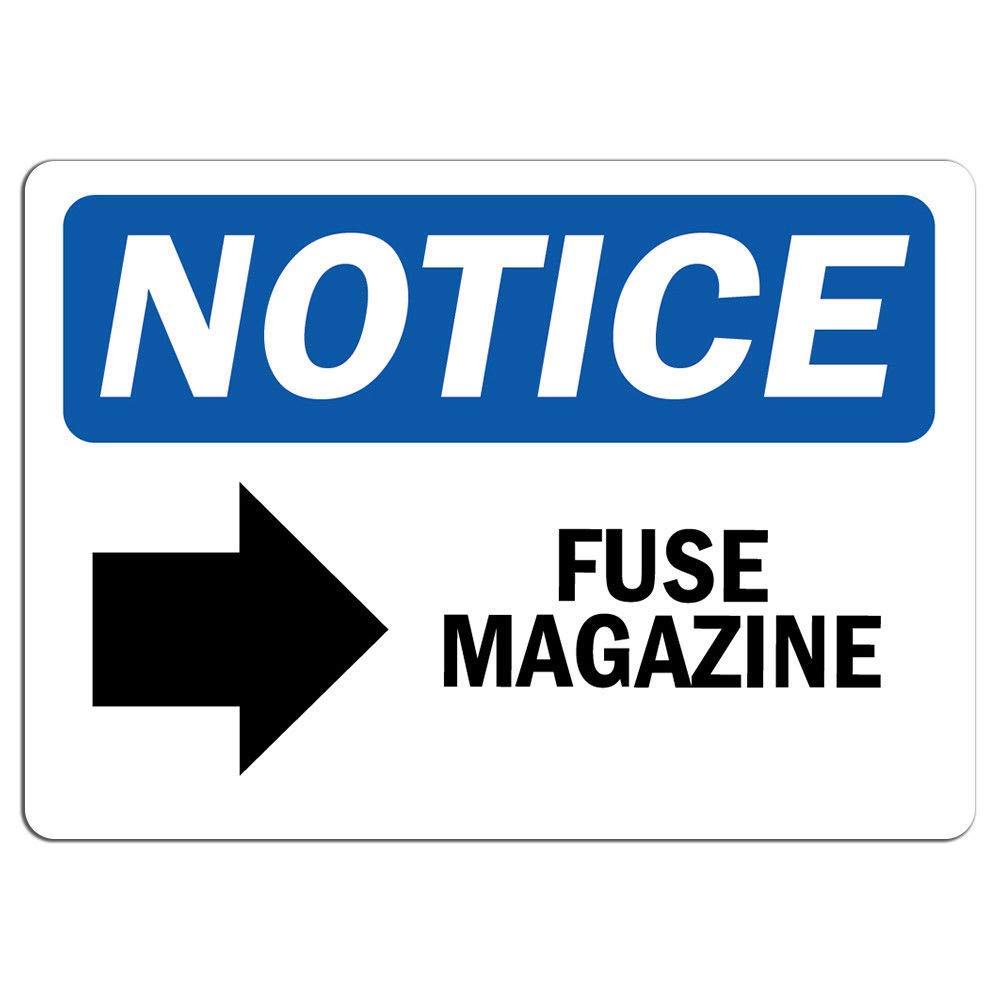 12 x 8 Inch Aluminum Traffic & Warehouse Notice Sign with Right Arrow Symbol - Weatherproof, Durable 0.04