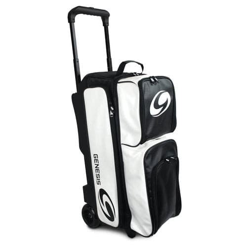 Genesis Carbon 3 Ball Roller Golf Bag - Lightweight White & Black Stand Bag with 3-Way Divider - Perfect for Golf Tournaments, Driving Range & Course Play