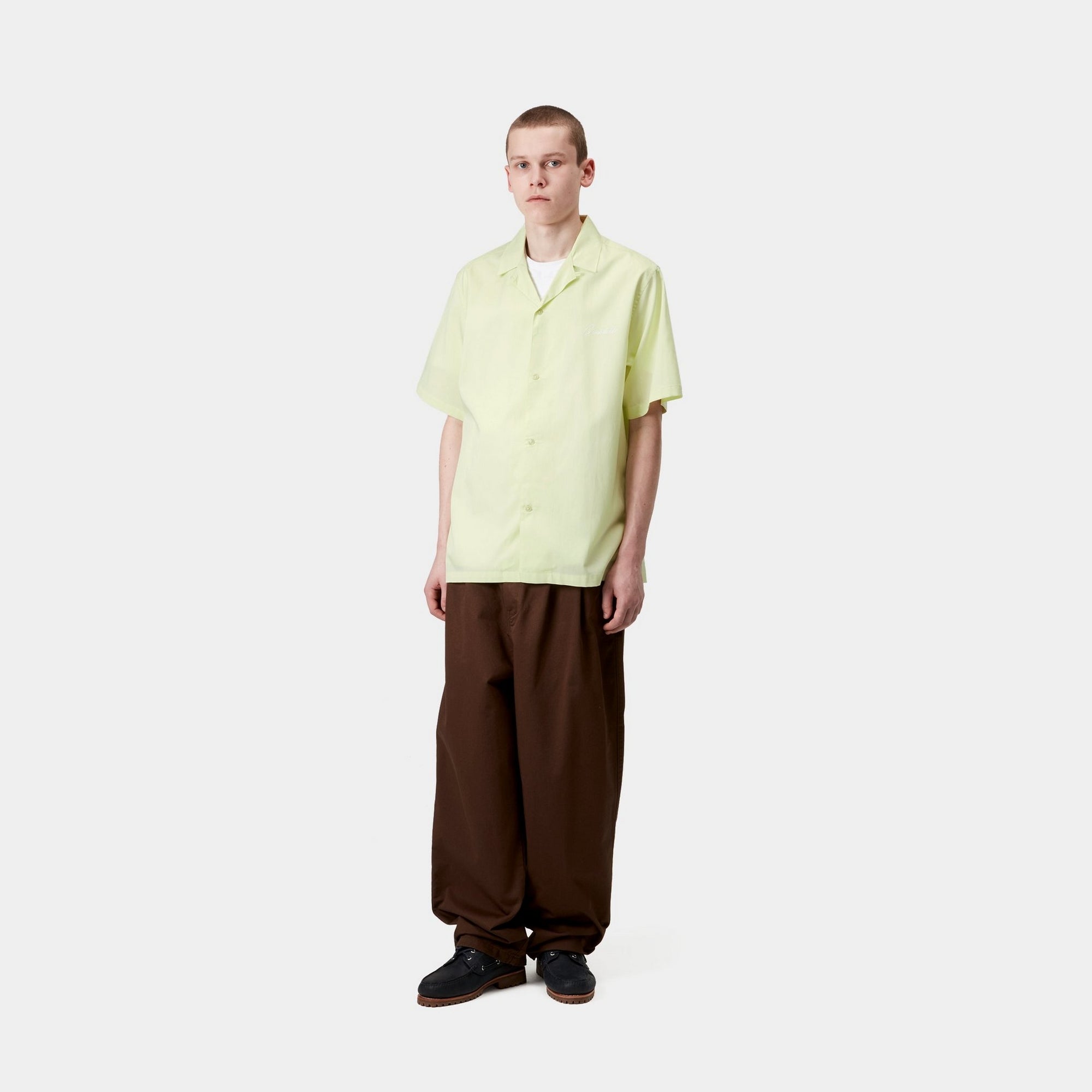 Delray Shirt for Men | Breathable Air Green & White Casual Button Down Shirt | Perfect for Office, Travel & Outdoor Activities