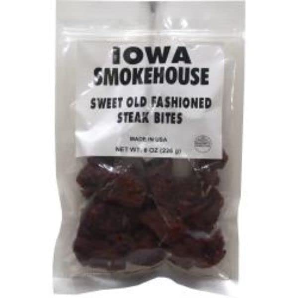 18 Pack - 8OZ Old Fashioned Steak Bites - Premium Beef Jerky Snacks for Hiking, Camping & Road Trips - High Protein Keto-Friendly Snack