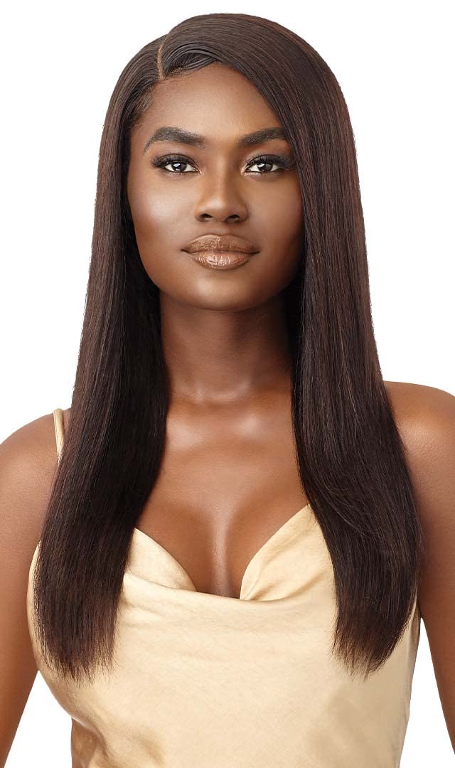 Outre Mytresses Gold Label 100% Unprocessed Human Hair Lace Front Wig - KRISTABEL (Natural Black) | Perfect for Daily Wear, Cosplay & Special Occasions