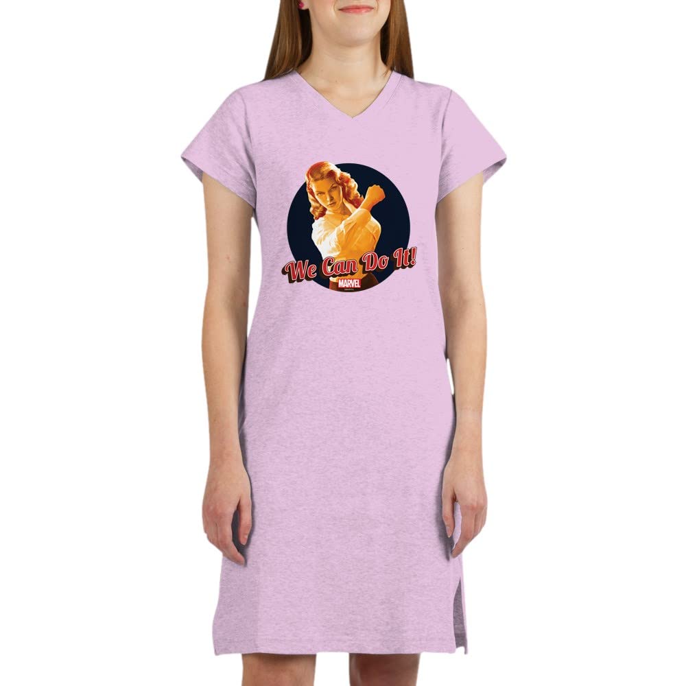 Agent Carter 'We Can Do It' Nightshirt - Vintage Inspired Women's Sleepwear for Marvel Fans & Retro Lovers - Perfect for PJ Parties, Cosplay & Lounge Wear
