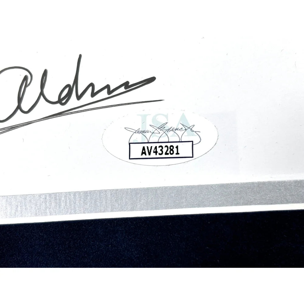 Buzz Aldrin Autographed Apollo 11 Moon Landing Framed Photo - JSA Certified NASA Signed Memorabilia - Perfect for Space Enthusiasts & Home Office Decor