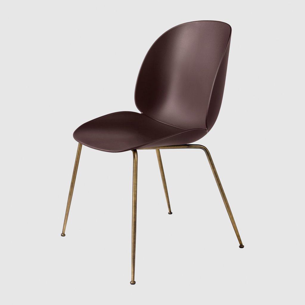 BEETLE DINING CHAIR - Modern Unupholstered Wooden Chair with Conic Base - Perfect for Kitchen, Dining Room & Office Workspace