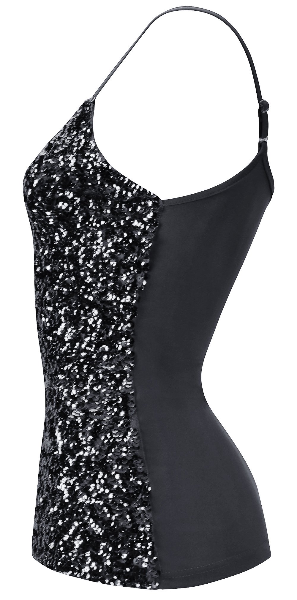 Sparkling Women's Sequins Summer Short Camisole Tank Tops - Sexy Party Wear & Beach Vacation Outfit for Women