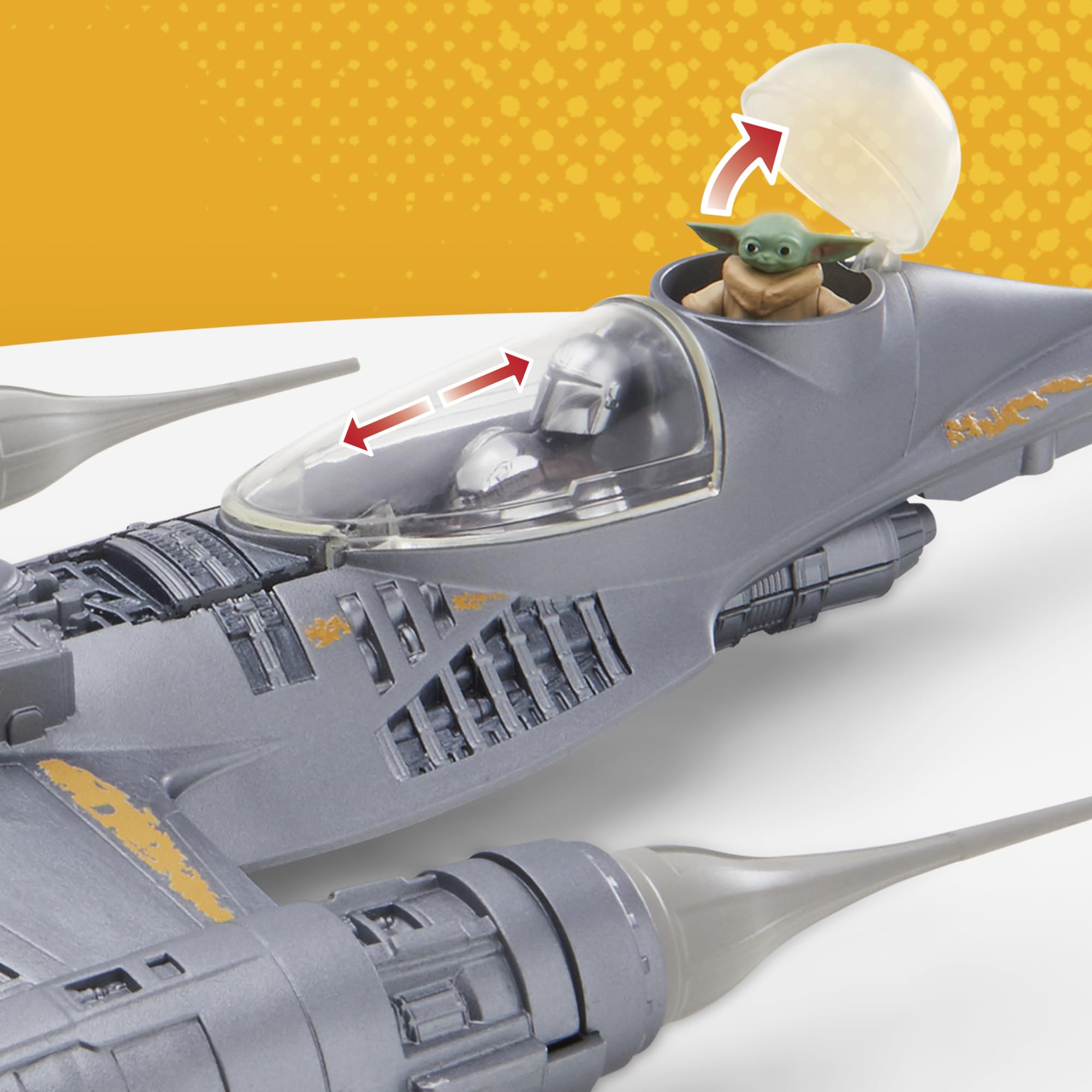 **Star Wars The Mandalorian N-1 Starfighter Toy Ship with 4-Inch Grogu & Mandalorian Action Figures – Epic Hero Series – Kids Toys for Ages 4+ – Perfect for Playtime, Collecting & Role-Playing Adventures**