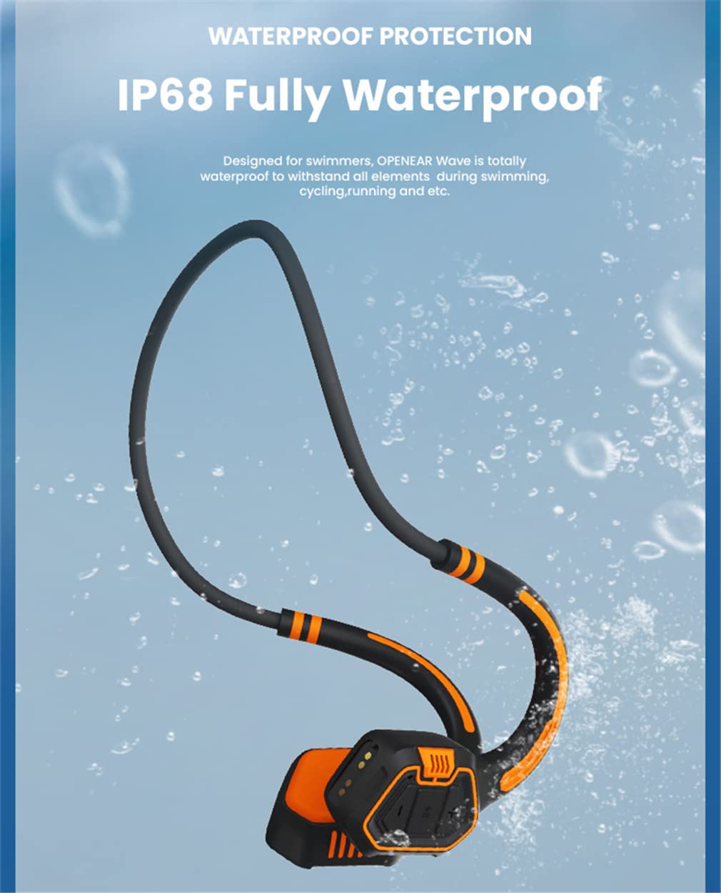 YODZ Bone Conduction Bluetooth Headphones - IP68 Waterproof Wireless Open-Ear Headphones with Built-in Mic, HD Stereo & 16GB Storage - Perfect for Running, Cycling, Workouts & Hiking (Green) | Stay Connected During Outdoor Adventures & Gym Sessions