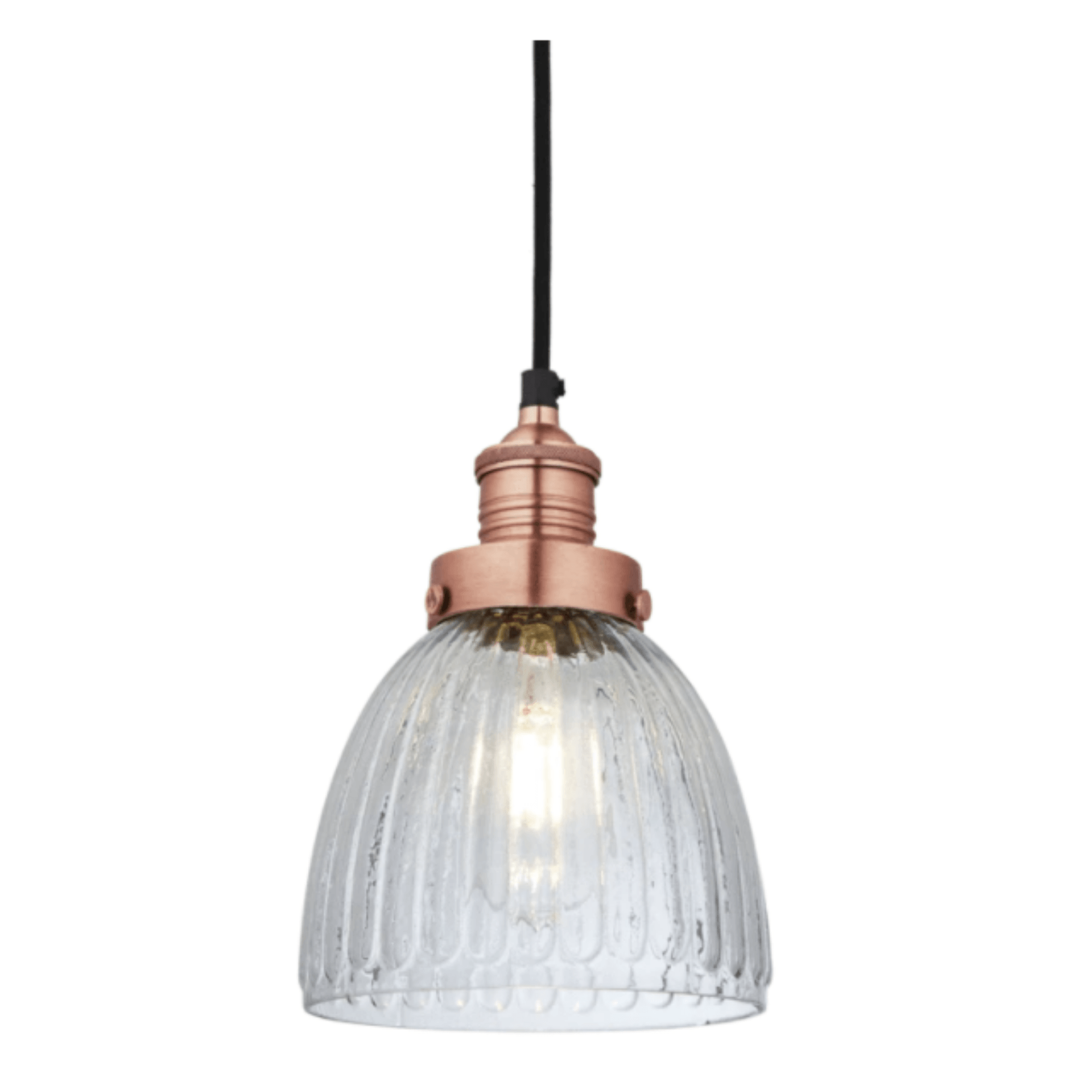 7 Inch Brooklyn Glass Cone Pendant Light - Modern Minimalist Hanging Fixture for Dining Room, Kitchen Island & Bedroom Lighting