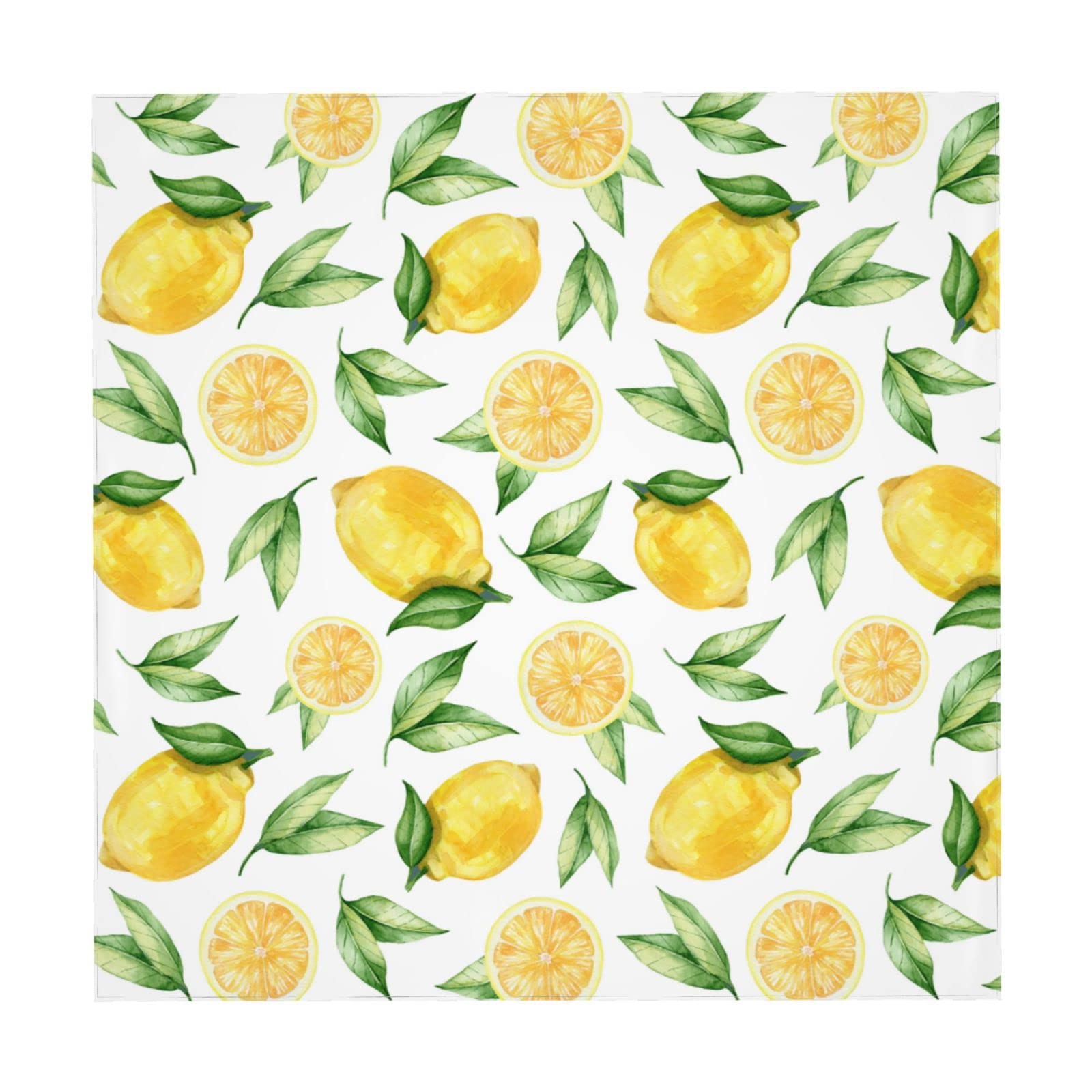 Kawani Summer Lemon Square Tablecloth 54x54 Inch - Rustic Yellow Vinyl Waterproof Table Cover for Farmhouse, Holiday, Party, Wedding & Picnic - Perfect for Outdoor Dining, Kitchen Decor and Seasonal Celebrations