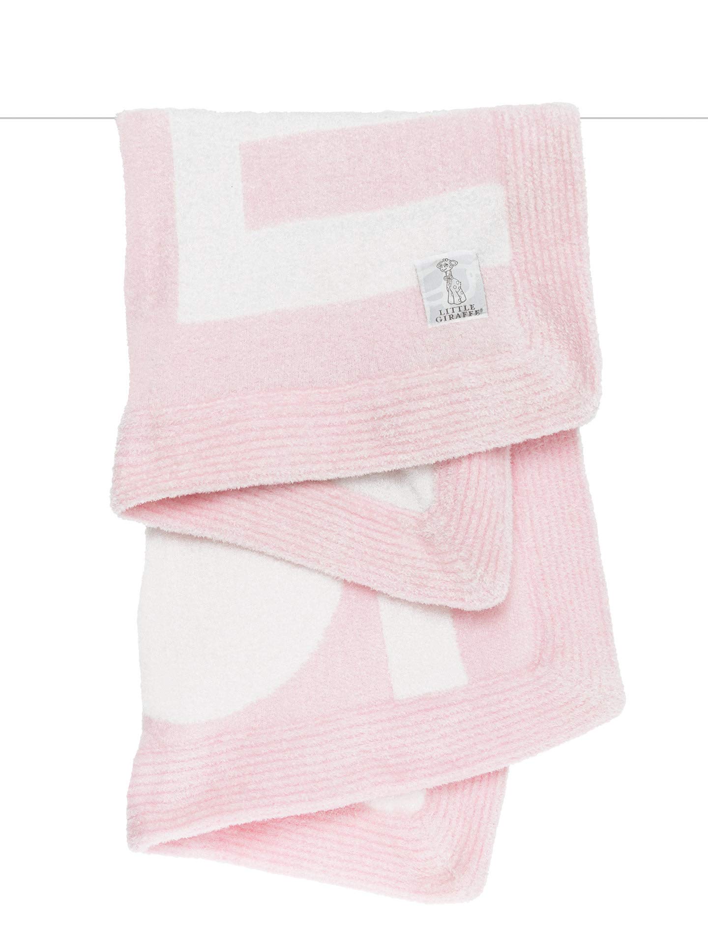 Little Giraffe Dolce Love Baby Blanket - Soft Pink Receiving Blanket for Newborns & Infants | Perfect for Swaddling, Nursing, Stroller & Crib Use