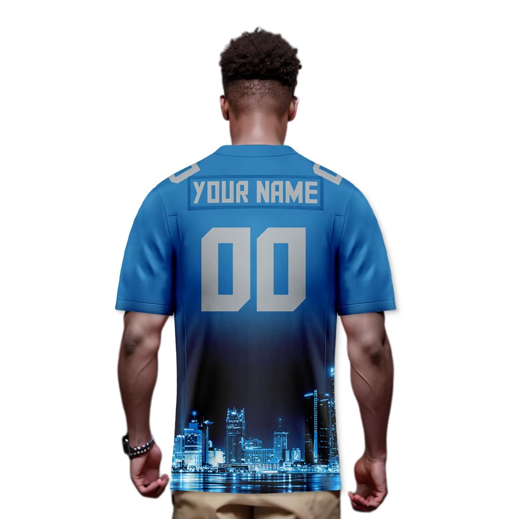 Custom City Skyline Football Jersey - Personalized Team Name & Number - Fashion Sports Uniform for Men, Women, Youth & Kids - Perfect for Fans, Gifts & Game Day Outfits