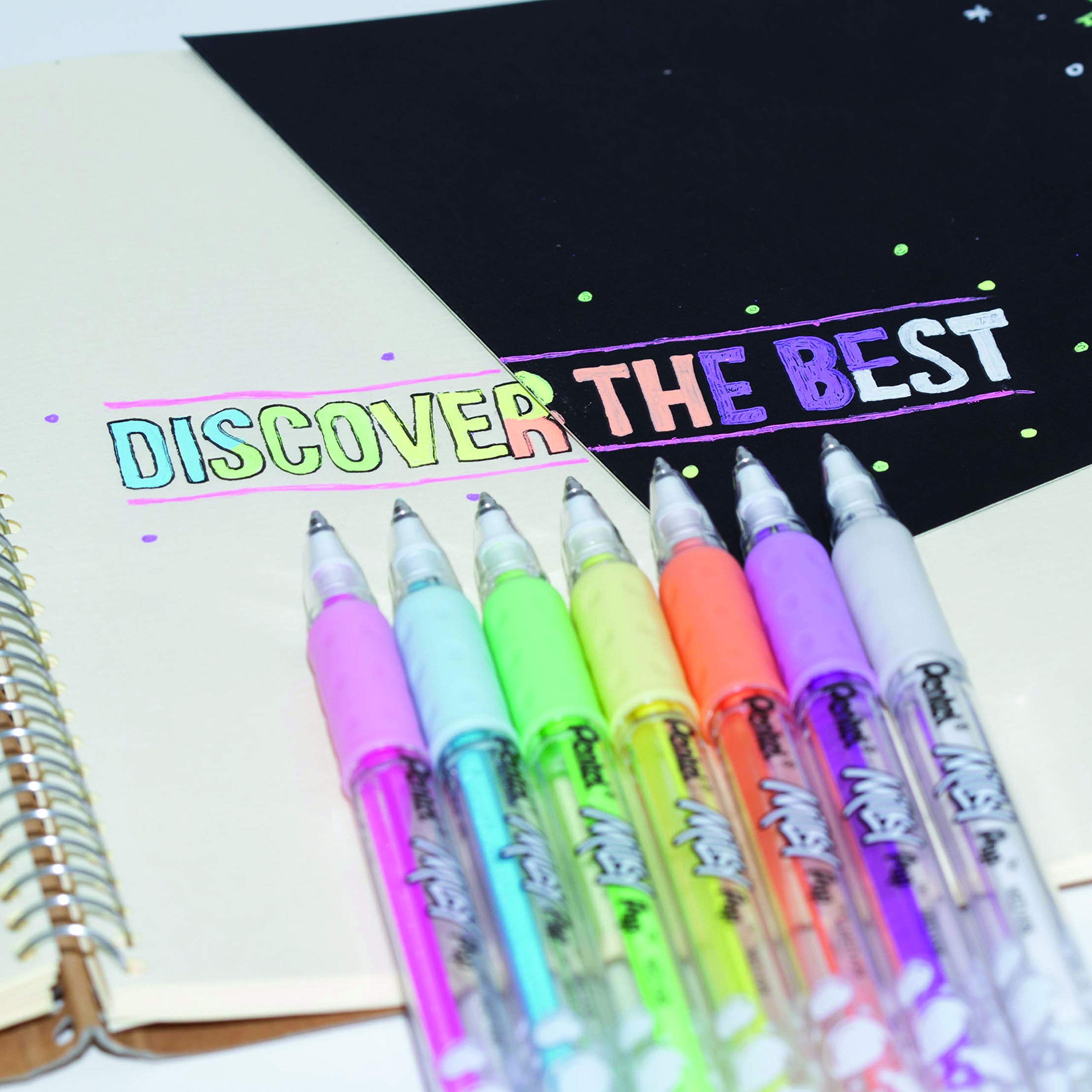 Pentel Milky Pop Pastel Gel Pen Set - 0.8mm Medium Point, 12 Pink Ink Pens (K98-LP) for Journaling, Note Taking & Creative Writing