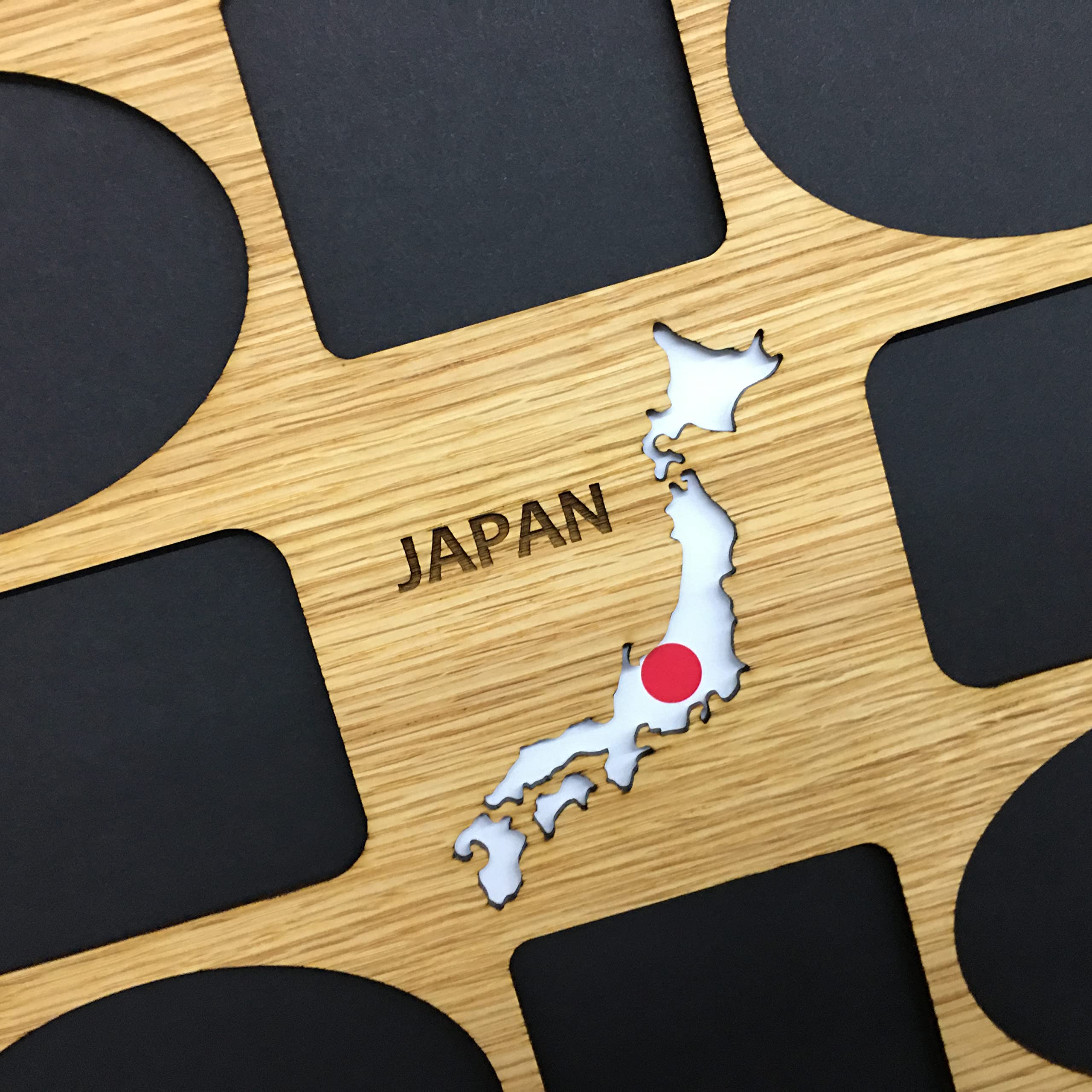 11x14 Country Picture Frame for Travel Collage - Holds 8 Photos, Rustic Wood Display for Japan Souvenirs & Vacation Memories - Perfect for Home Decor, Gift Giving & Travel Keepsakes