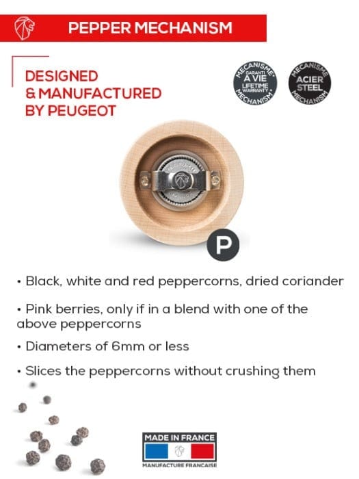 Premium Peugeot BBQ Pepper Mill - Graphite 12 Inch Grinder for Steak, Burgers & Outdoor Cooking | Durable French Salt and Pepper Grinder for Kitchen, Camping & Grilling Accessories