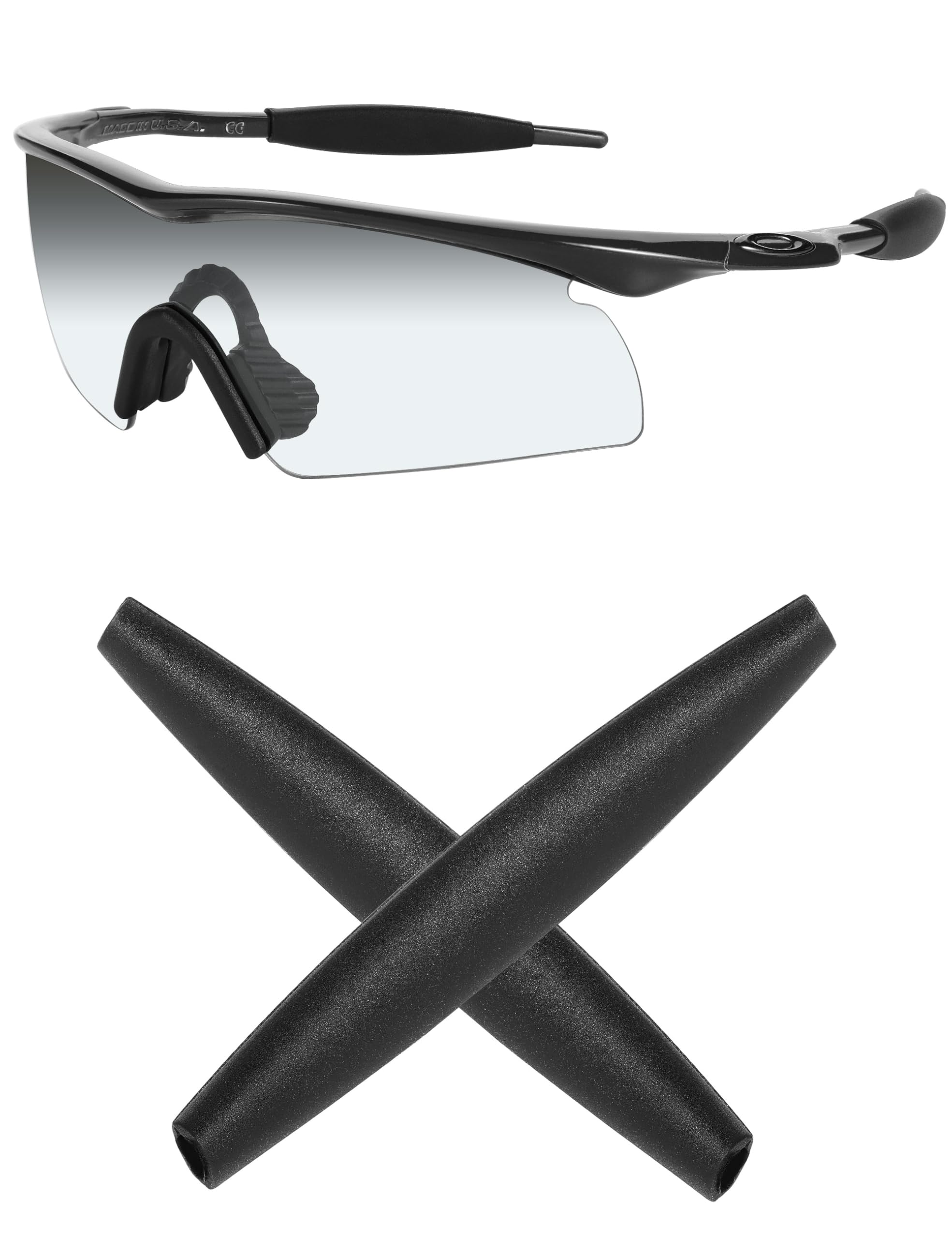 Oakley M Frame Replacement Earsocks for Heater, Hybrid, Strike & Sweep Sunglasses - Comfortable Cushion Accessories for Sports, Running & Outdoor Activities
