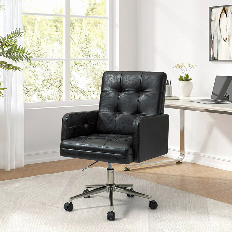 Ergonomic Leo Task Chair - Adjustable Office Chair with Lumbar Support for Home & Office Workspaces - Perfect for Long Hours of Sitting, Computer Work, and Study Sessions