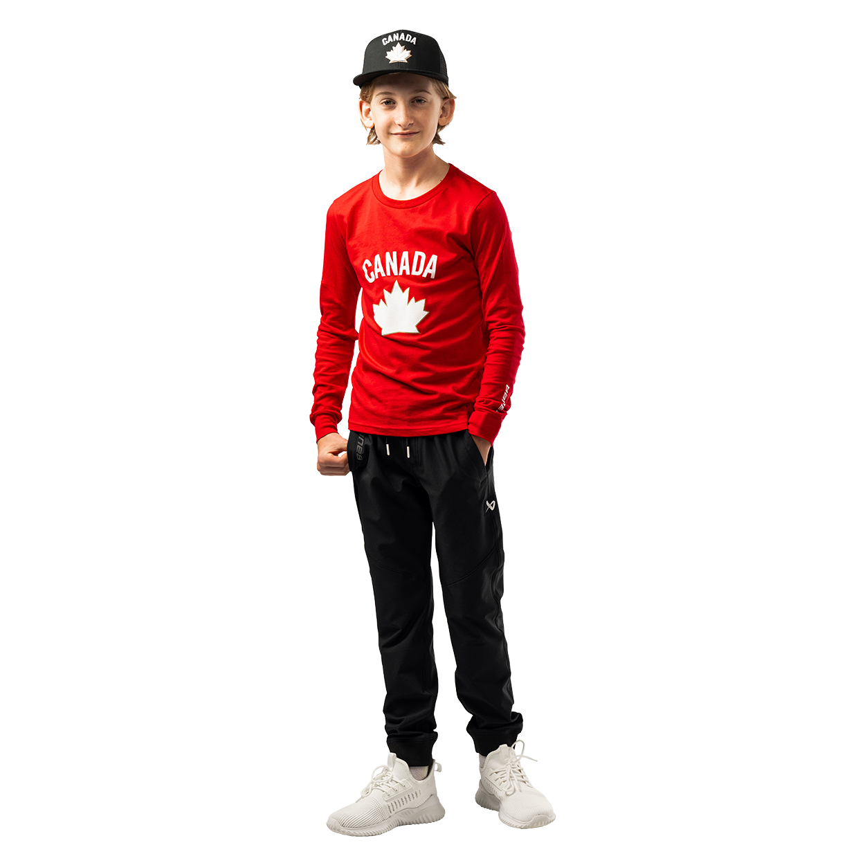 Bauer Hockey Canada Long Sleeve Graphic Tee for Youth - Comfortable & Stylish Hockey Apparel for Kids' Sports & Casual Wear