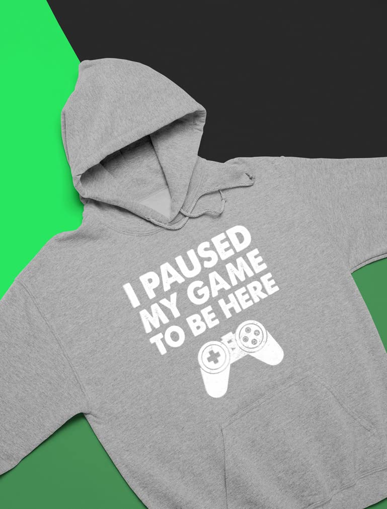 Tstars Kids Gaming Apparel - Funny 'I Paused My Game' Graphic Hoodies & Sweatshirts for Young Gamers | Perfect Birthday Gifts for Boys & Girls | Gaming Party Outfits & Casual Wear