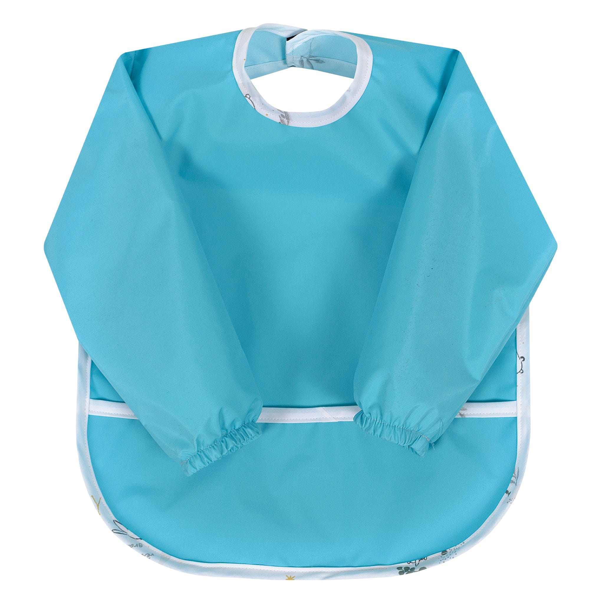 Baby Bibs for Ages 2-4 | Soft & Absorbent Azur Blue Design | Perfect for Mealtime, Daycare & Messy Play