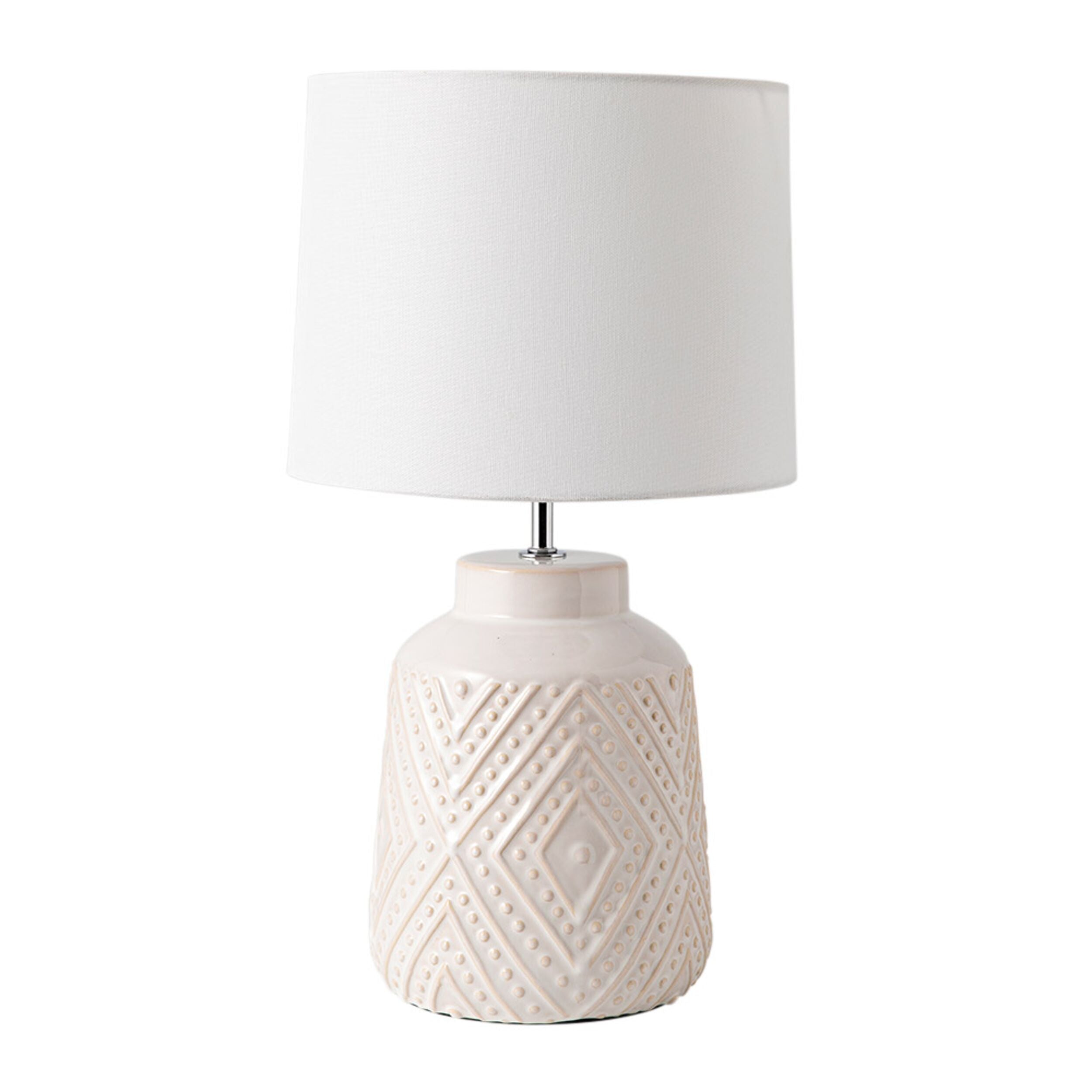Arianna 46cm Ceramic Table Lamp - Modern Home Decor for Living Room, Bedroom & Office Lighting