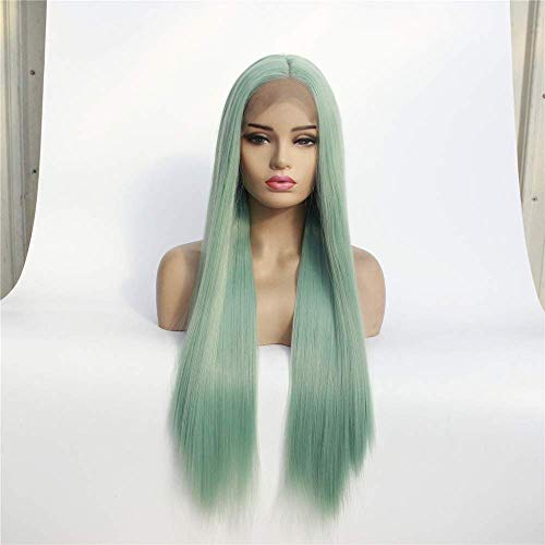 Luxury Mid-Length Straight Lace Front Wig - Heat Resistant Synthetic Hair for Women | Perfect for Cosplay, Daily Wear & Special Occasions