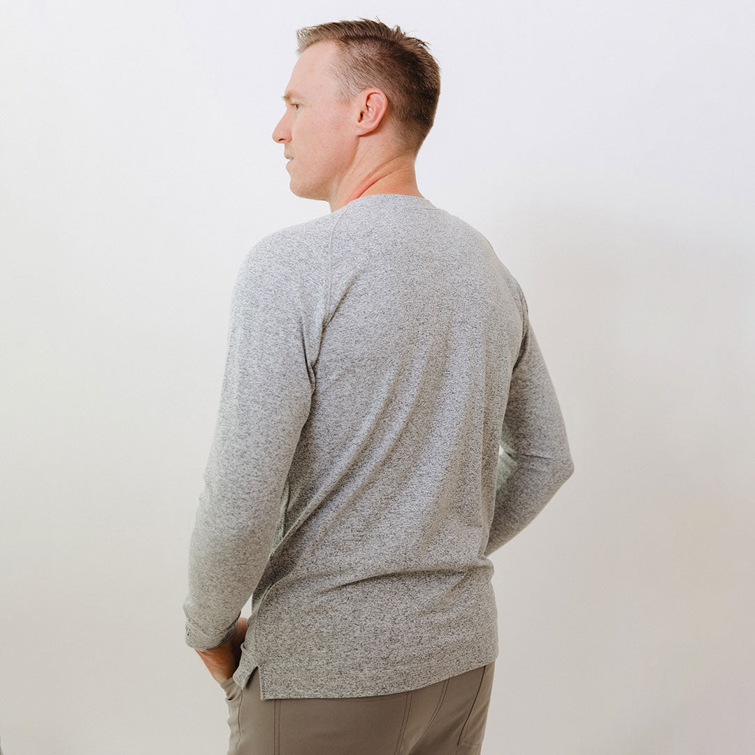 BYU Men's Campus Crew Sweatshirt - Heather Grey - Comfortable Cotton Pullover for College Students - Perfect for School Spirit, Game Days & Casual Wear