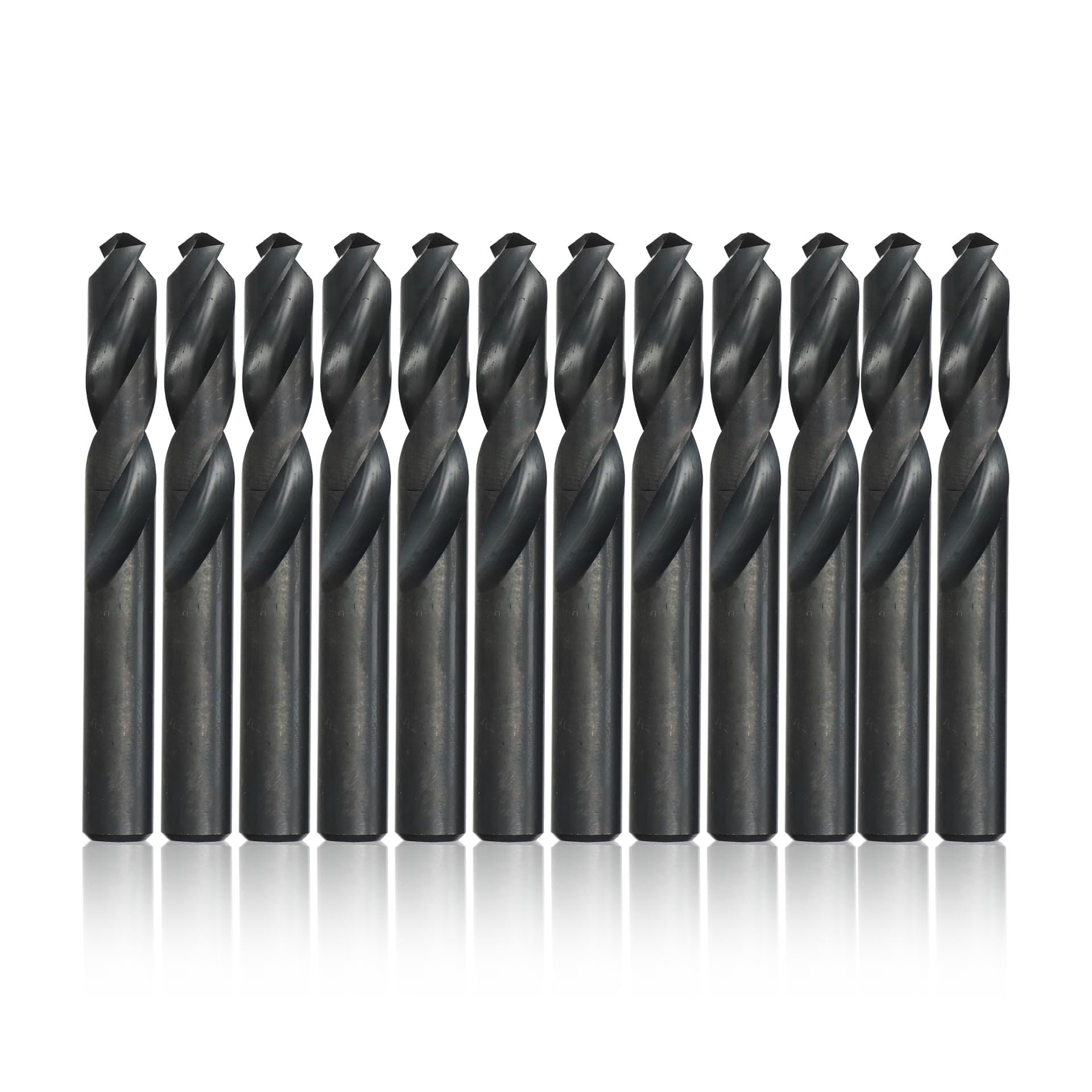 High Speed Steel Stub Drill Bit Set (12-Pack) for Heavy Duty Drilling