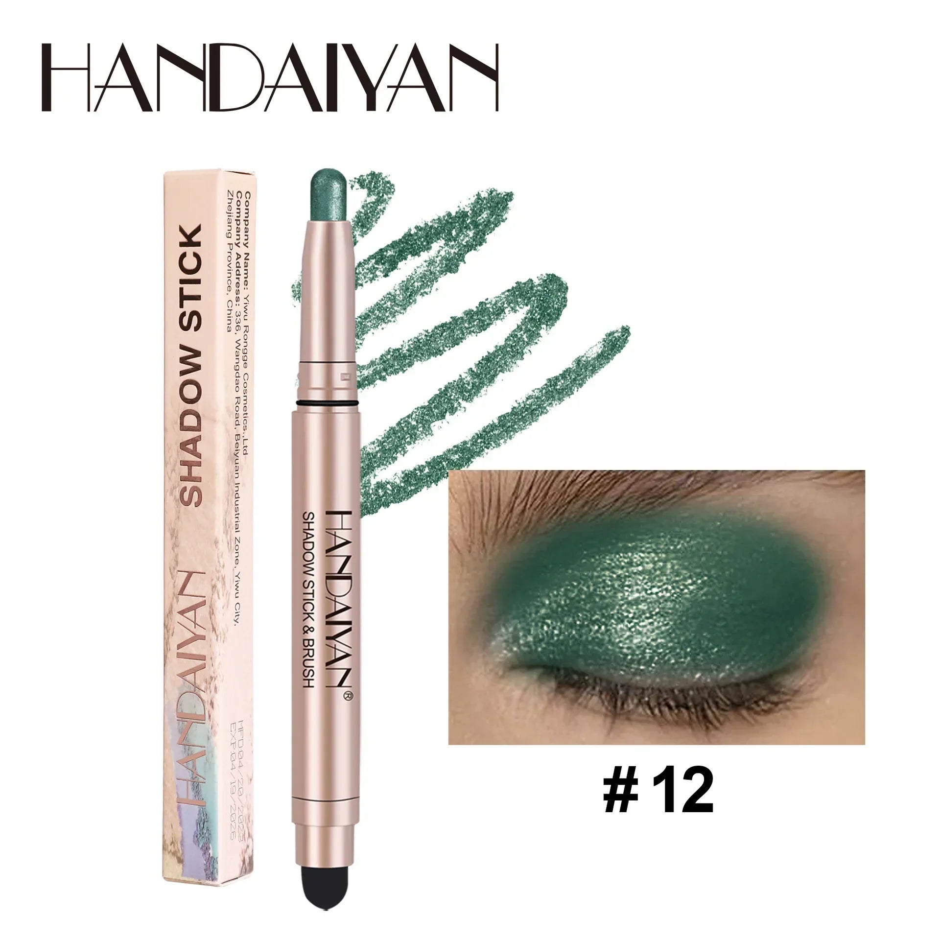 Metallic Eyeshadow Stick - Long Lasting, Waterproof & Highly Pigmented Eye Makeup for Everyday Wear & Party Looks